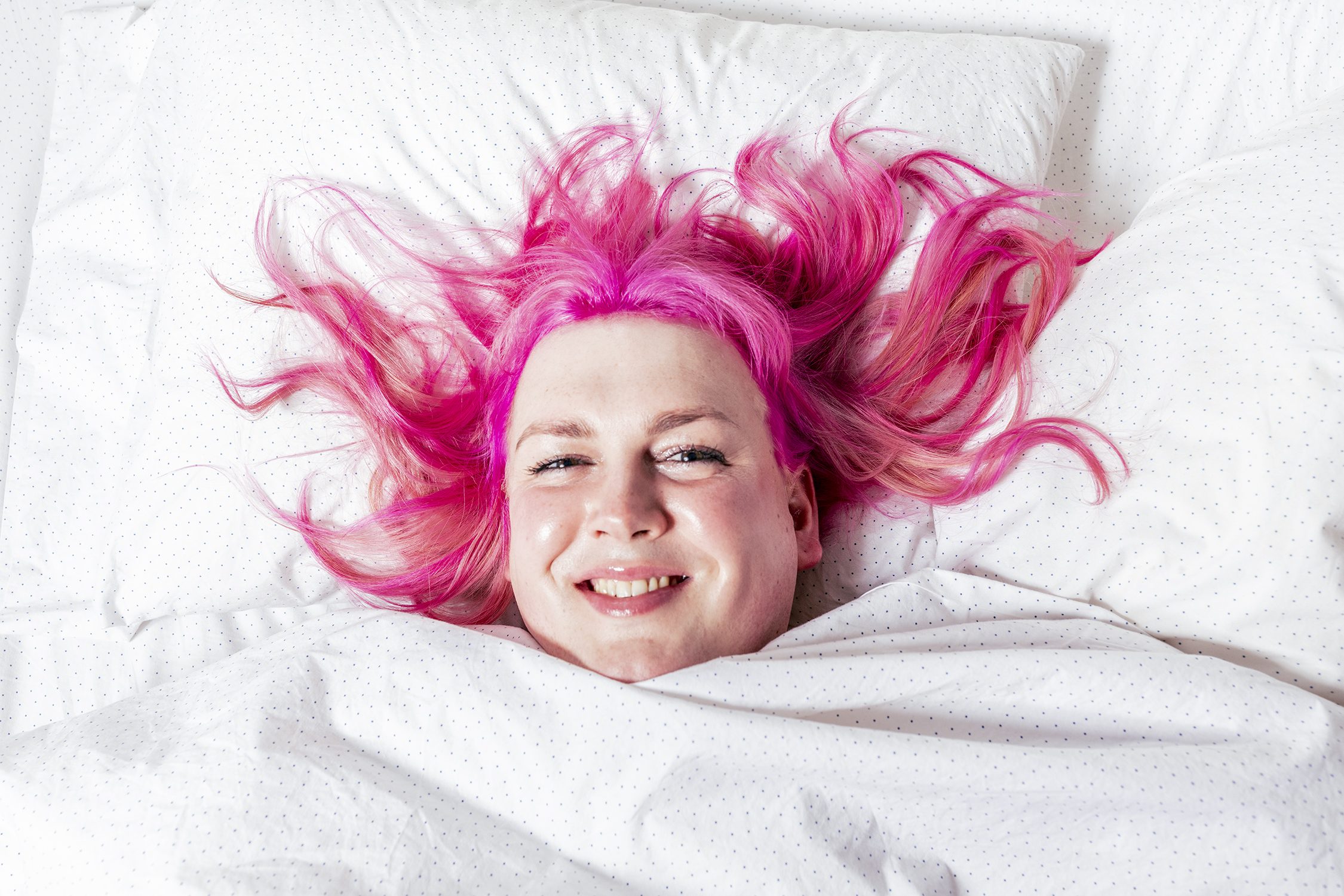 Pink Jules (smiling)