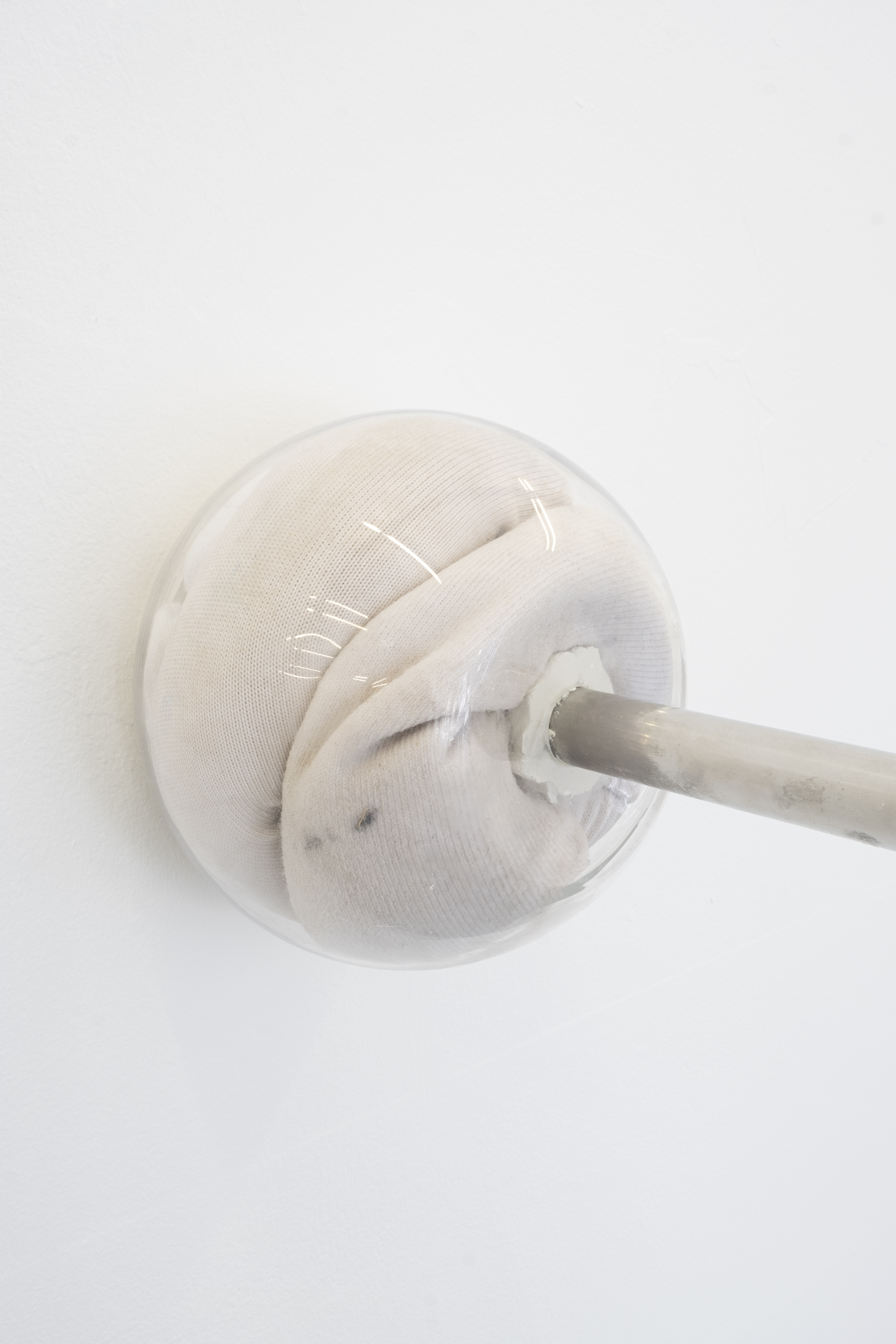 Game, 2021, Fishbowl, Socks, Thorns, Sawdust, Epoxy, Pipe, 0.5m x 1.2m x 1.1m