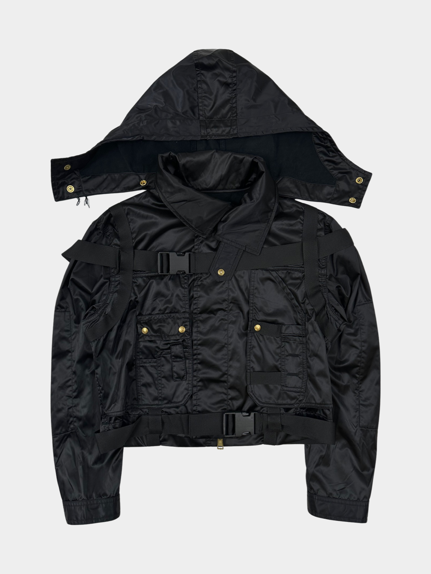 JEAN PAUL GAULTIER Black Parachute Bomber Jacket - ARCHIVED