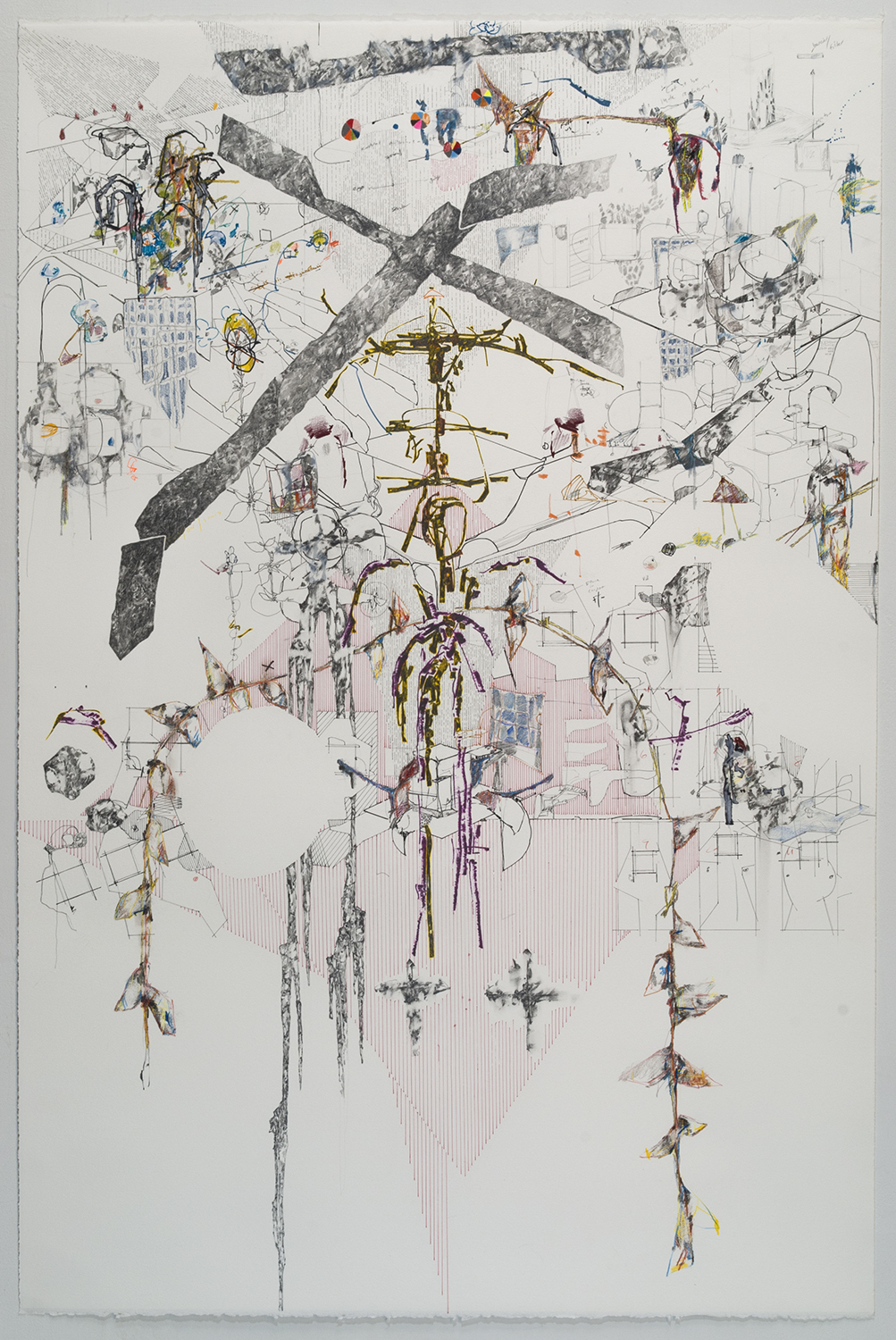 plan b  Ink, graphite and colored pencil on paper.  2014 - 48 x 32