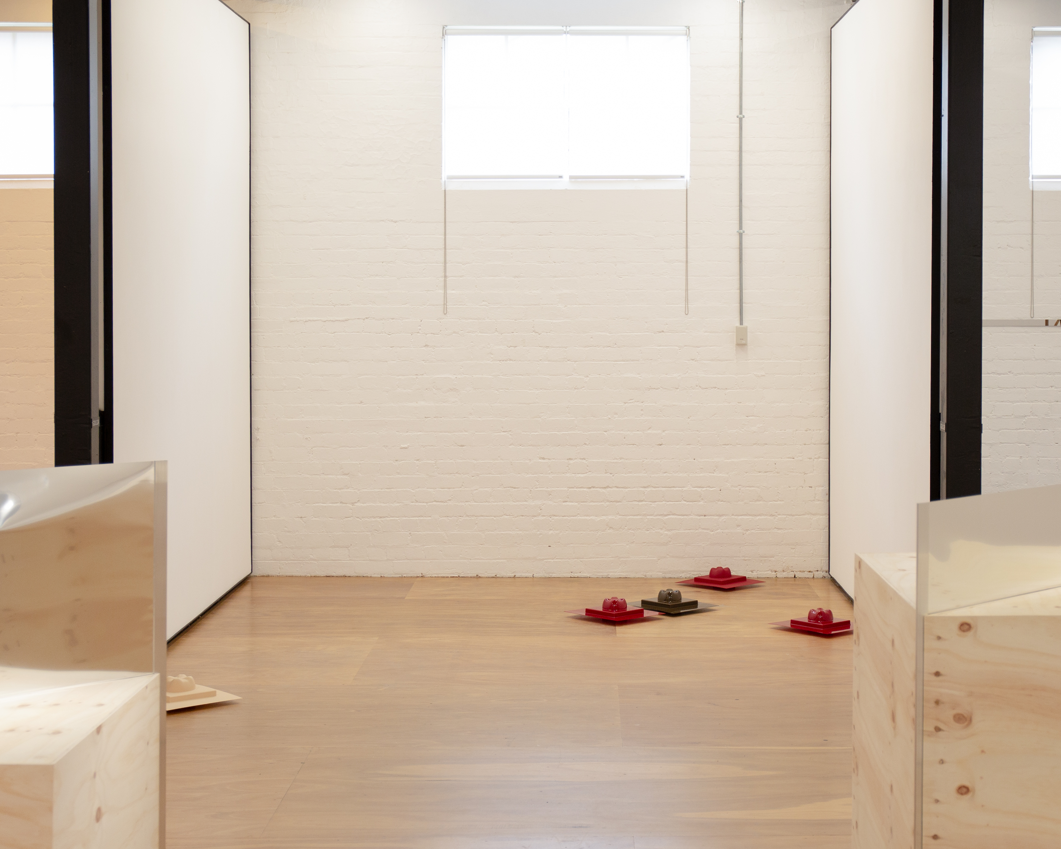 Figures (series), PETG, acrylic, 2025. VCA Graduate Exhibition, Melbourne. Photography by Costa Virtanen.