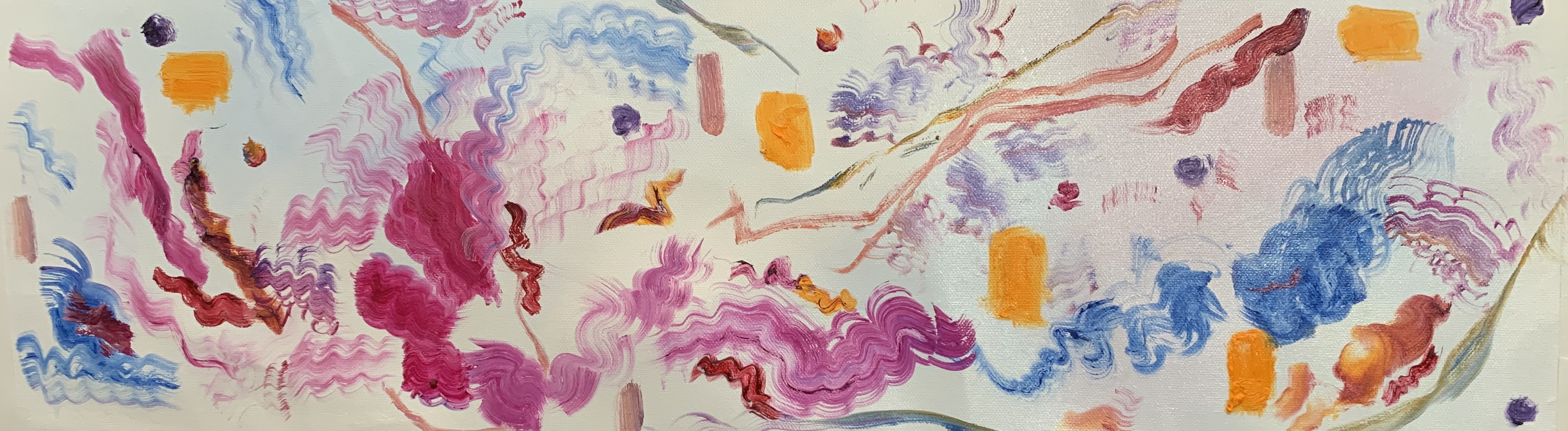 good Vibes - Oil on 10x34” canvas