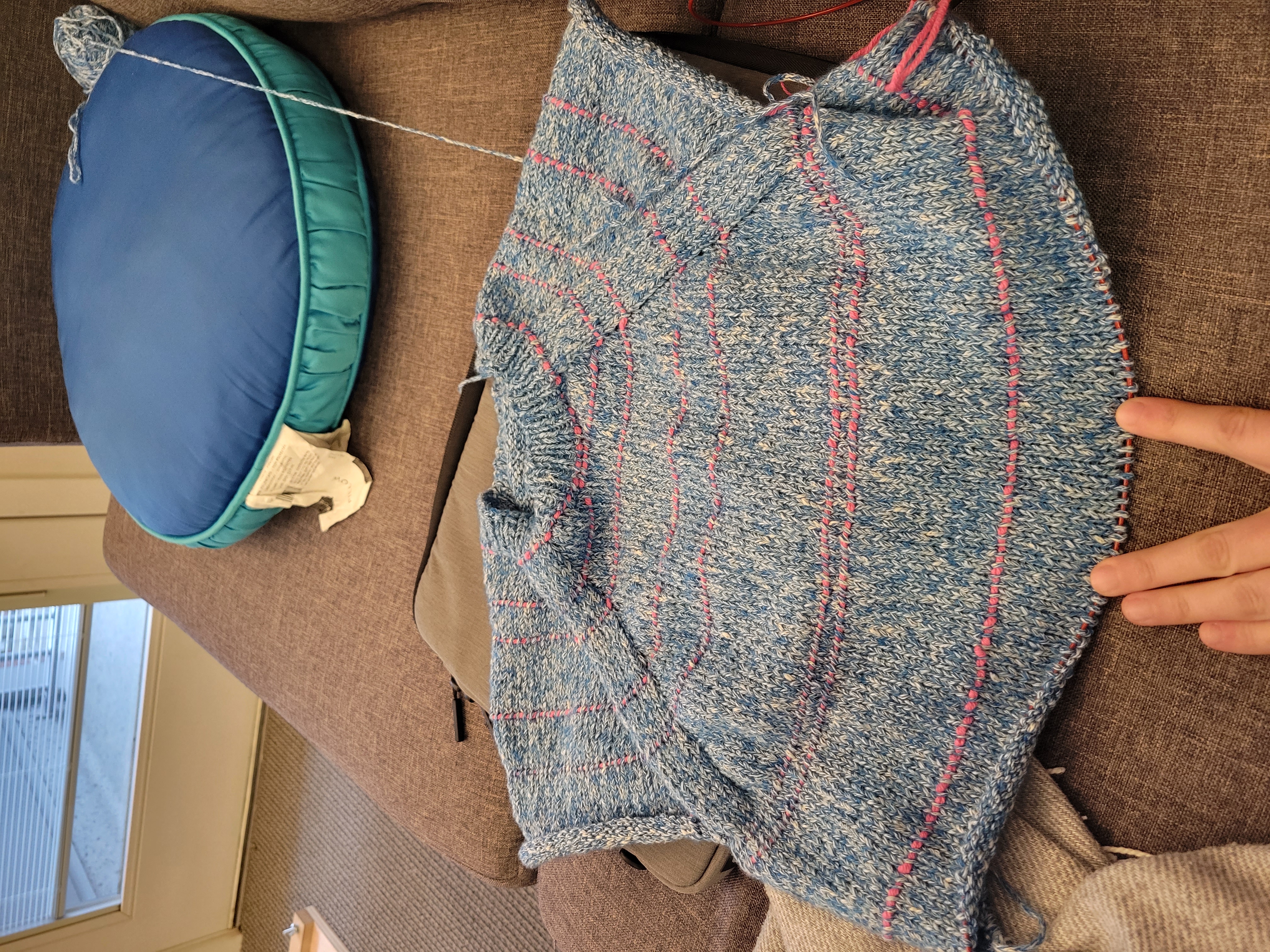 mid-knit, before sleeves!