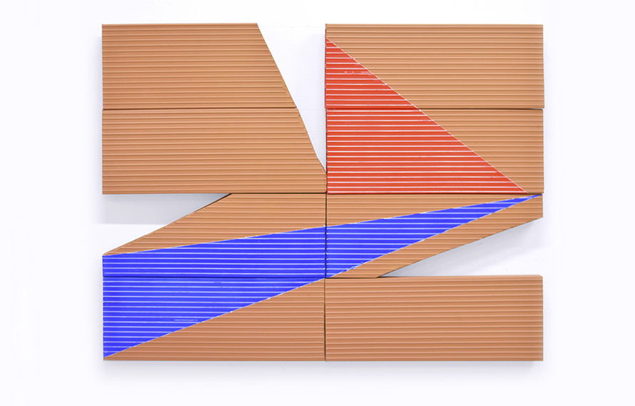 Remenmante 02, 2018. Acrylic on 8 clay bricks, 76 x 99 cm