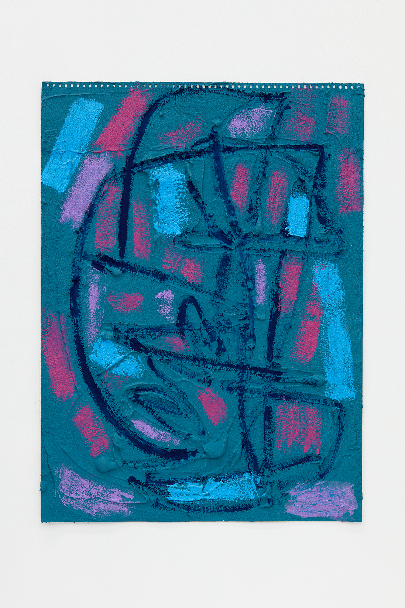 Untitled, 2021Stucco and acrylic on paper24 &sup1;&frasl;₂" x 18"