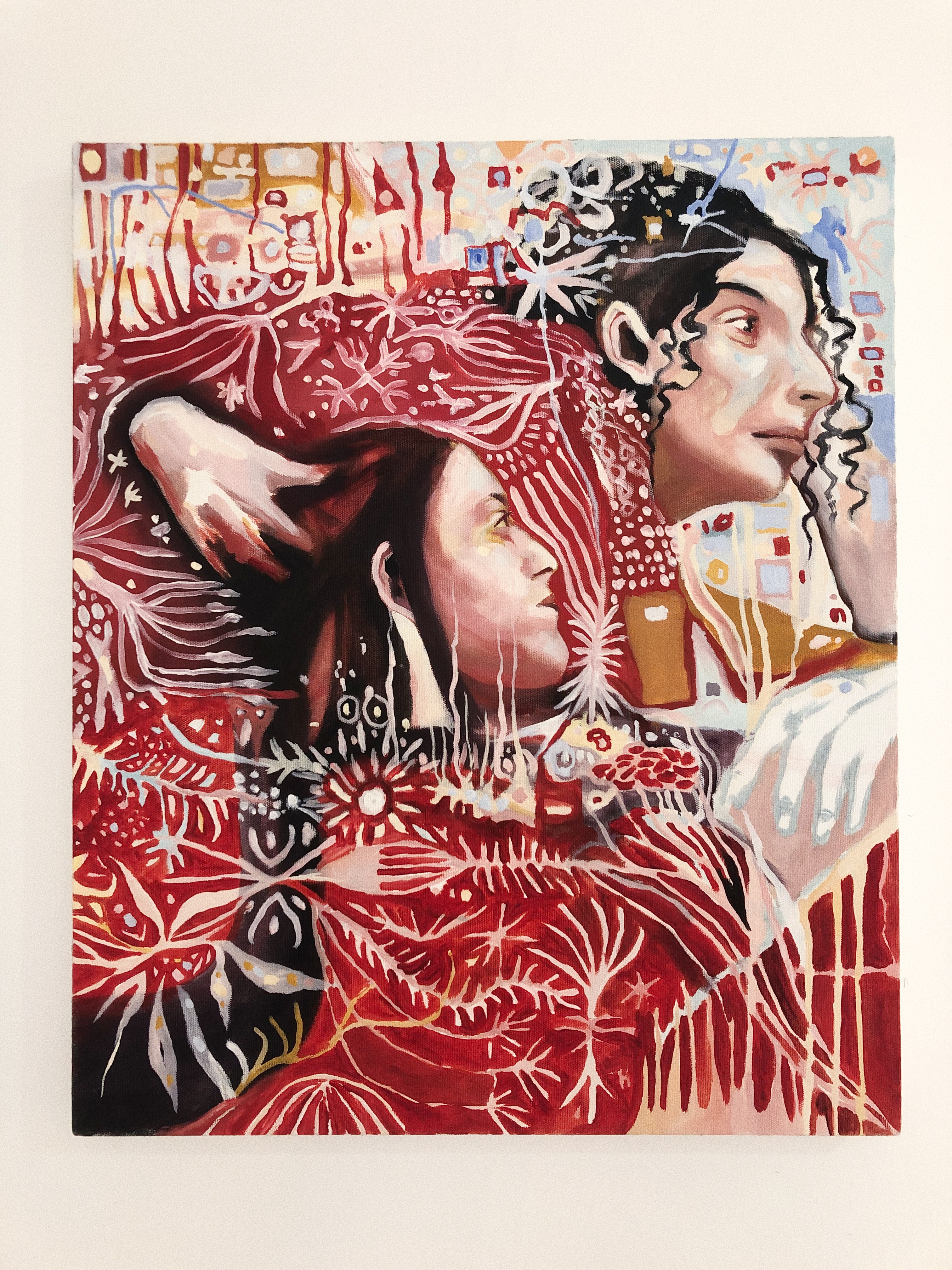Contato e costura | Tinta óleo sobre tela | 60cm x 50cm | 2022