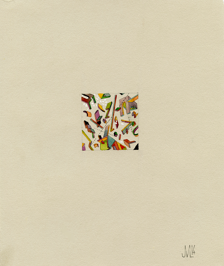 Collider IVWatercolor, gouache, and graphite on paper, 8x10"2014