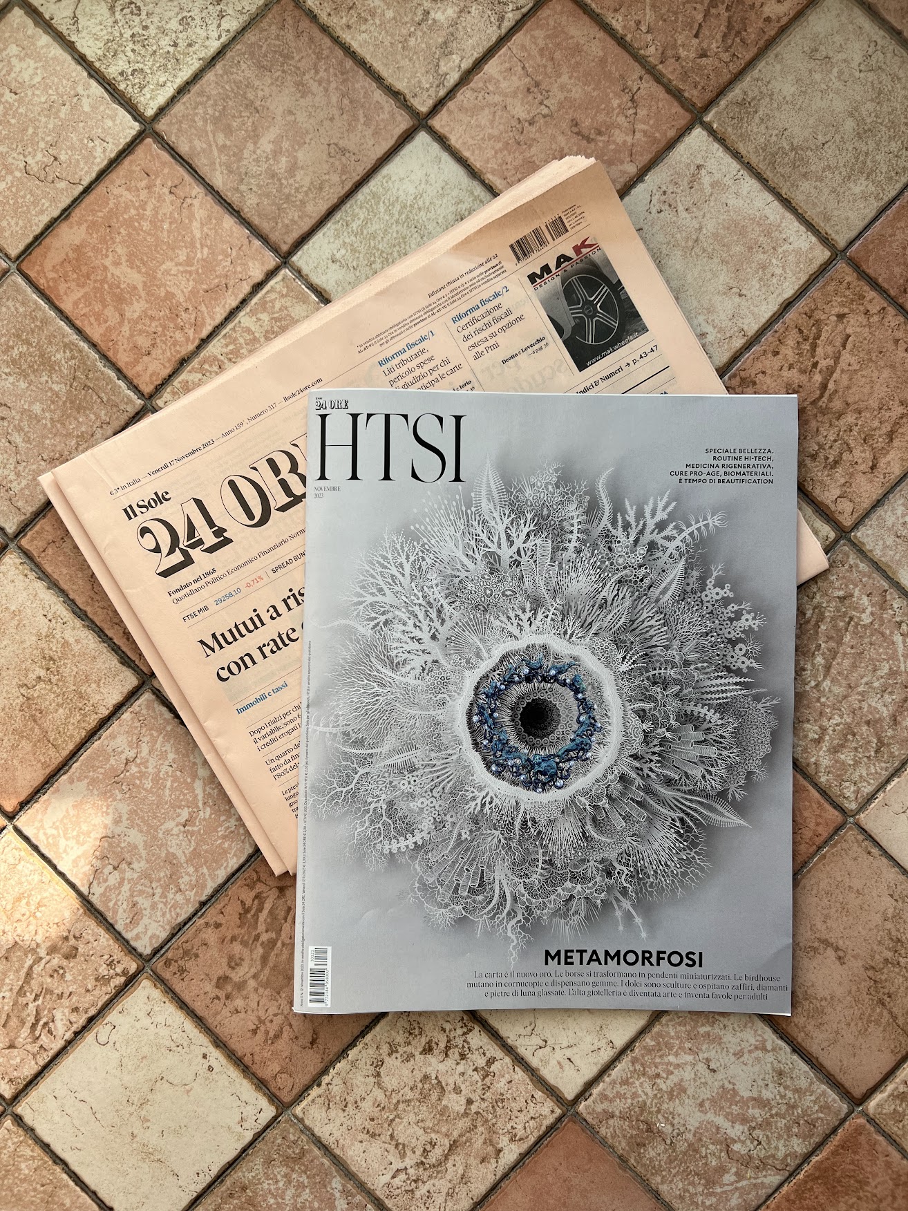 La storia di copertina sull'inserto How To Spend It del Sole 24 Ore, Bologna, 17-11-2023