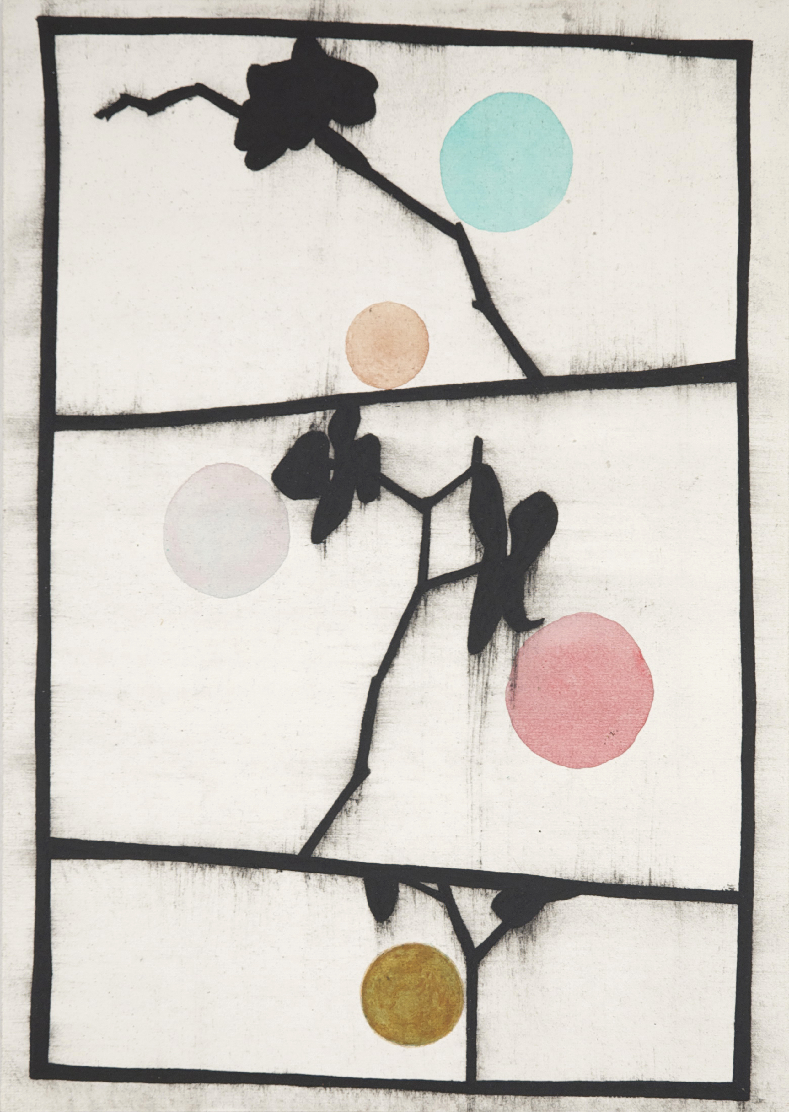 Untitled 2015, acrylic on paper/aluminium, 29.5 x 21 cm, collection AKZONobel