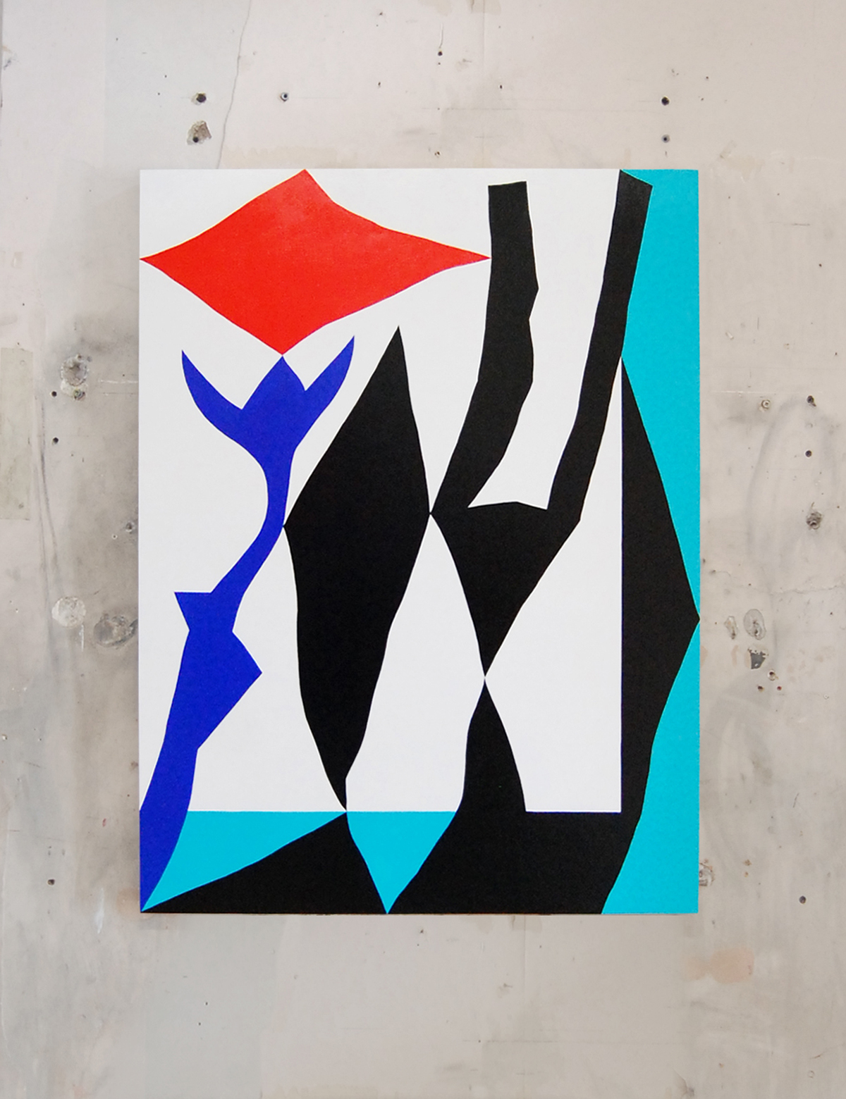 Impatient Nettle, Acrylic on plywood panel, 81x108cm, 2018