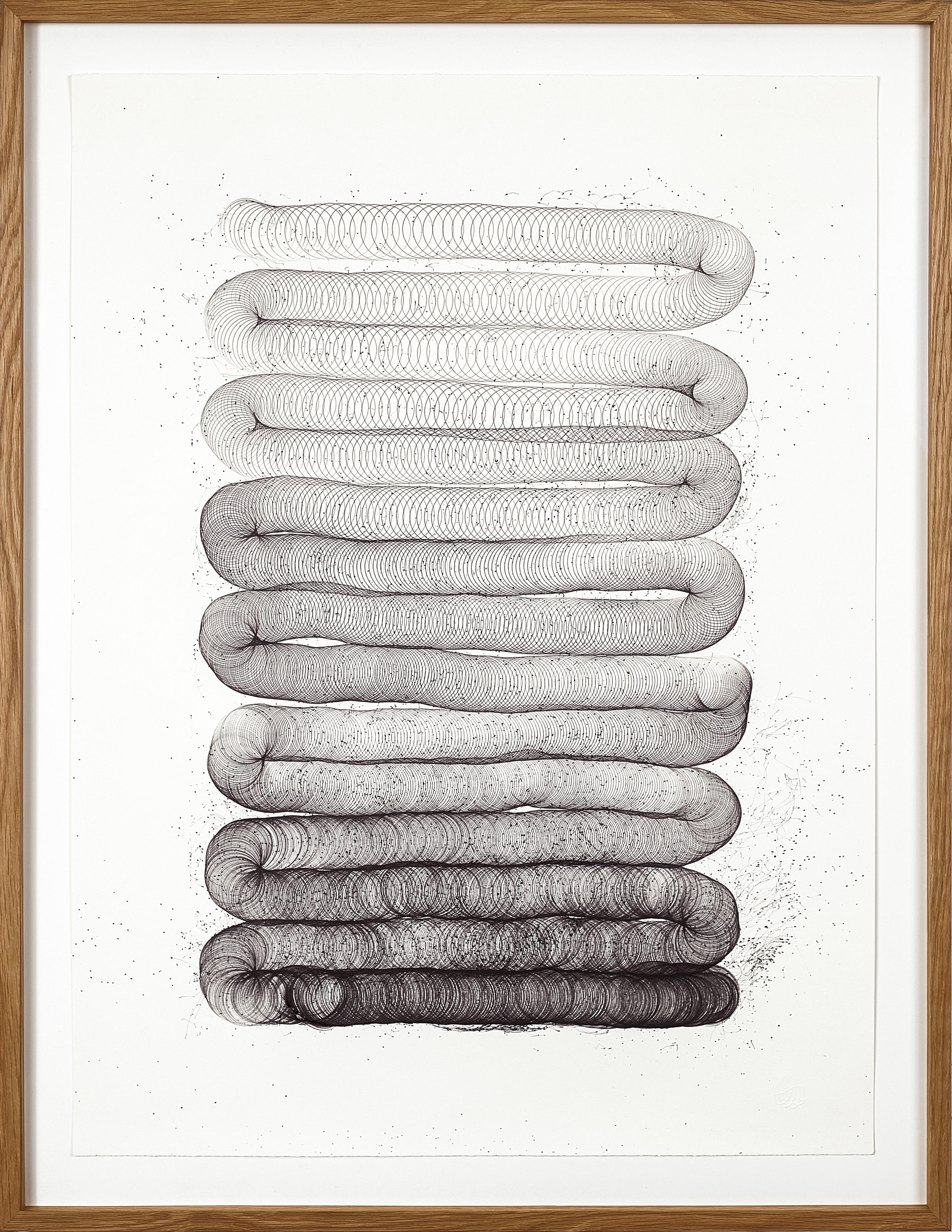 "Qring series" - 66x86cm - Ballpoint pen on paper - 2019.
