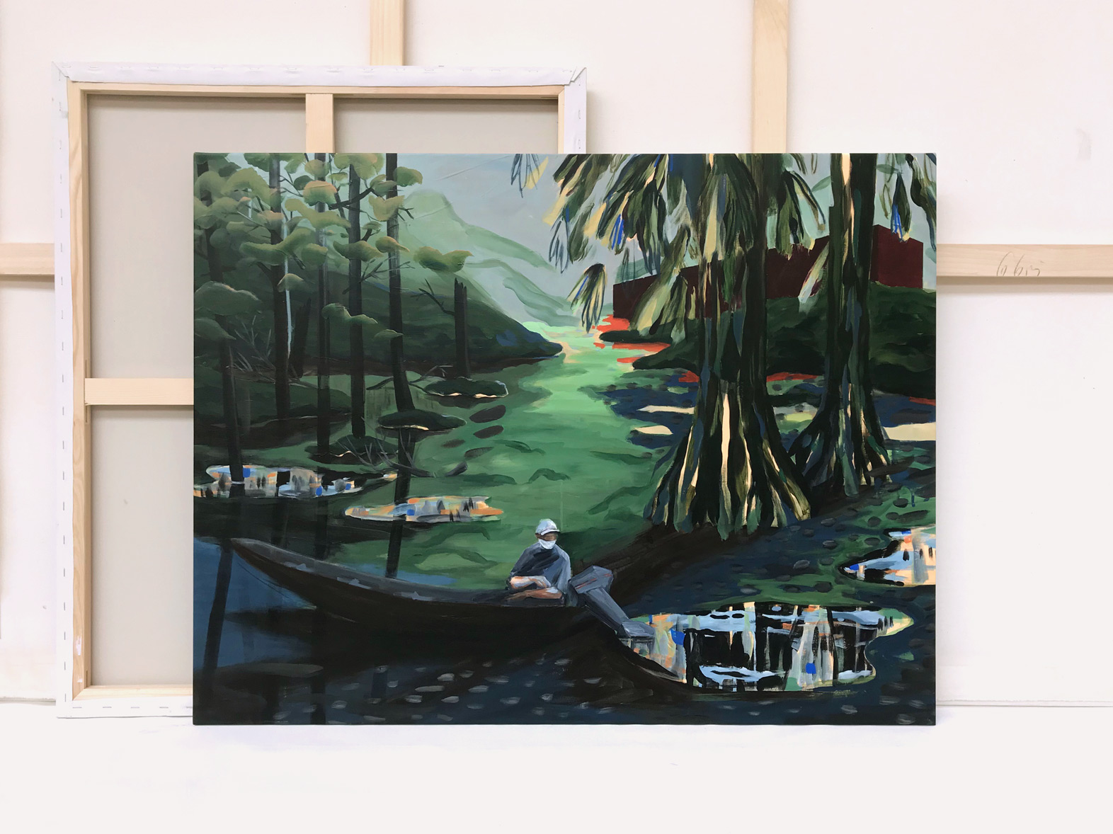 Untitled (The Lake II) &ndash; Acrylic on Canvas &ndash; 86 x 112 cm