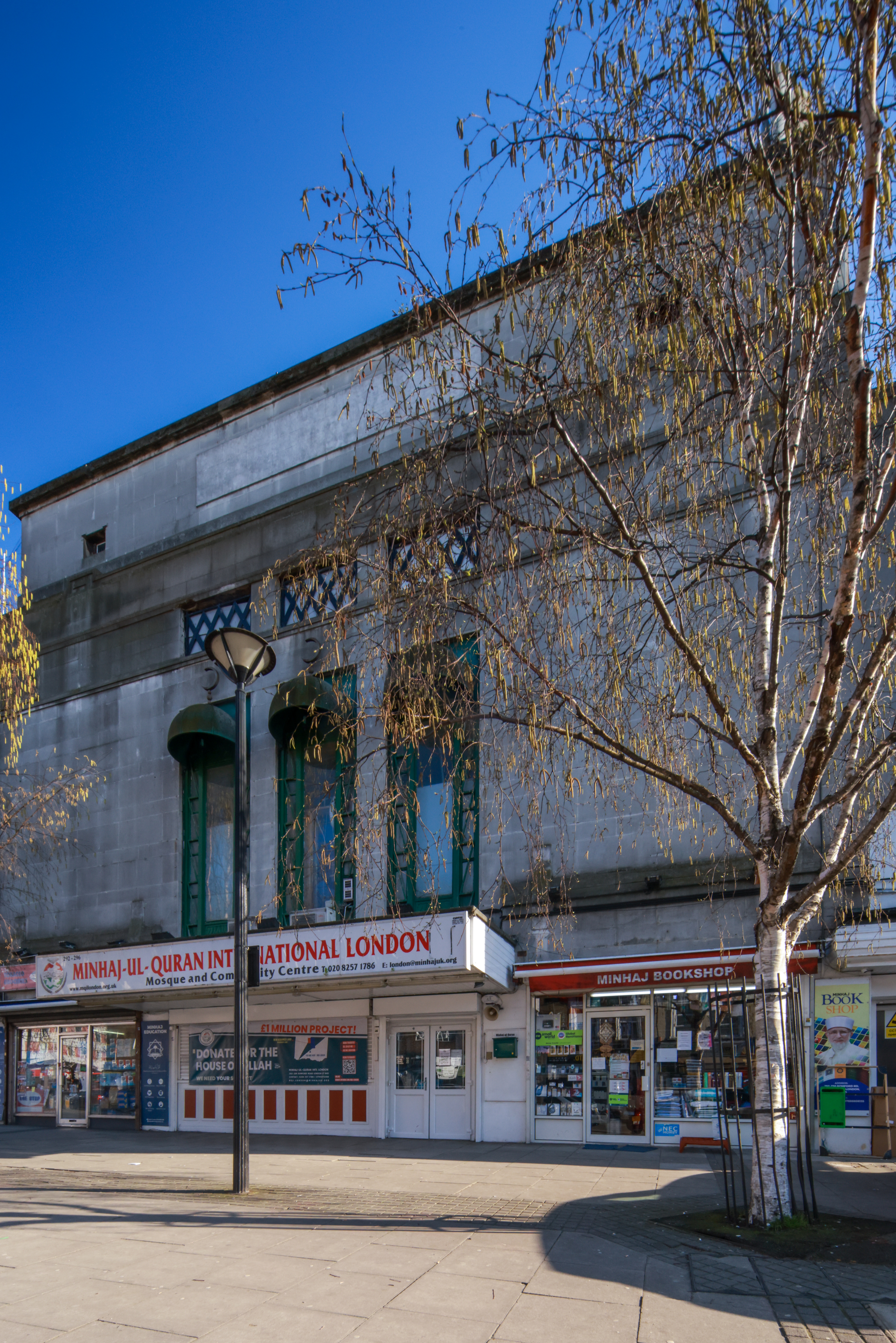 Minhaj-Ui-Quaran Mosque and Adara Minhaj-Ui-Quran Muslim Cultural Centre, Former Odeon, 1937, Forest Gate, London