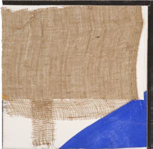 Hessian on Canvas 2005  2' x 2' SOLD