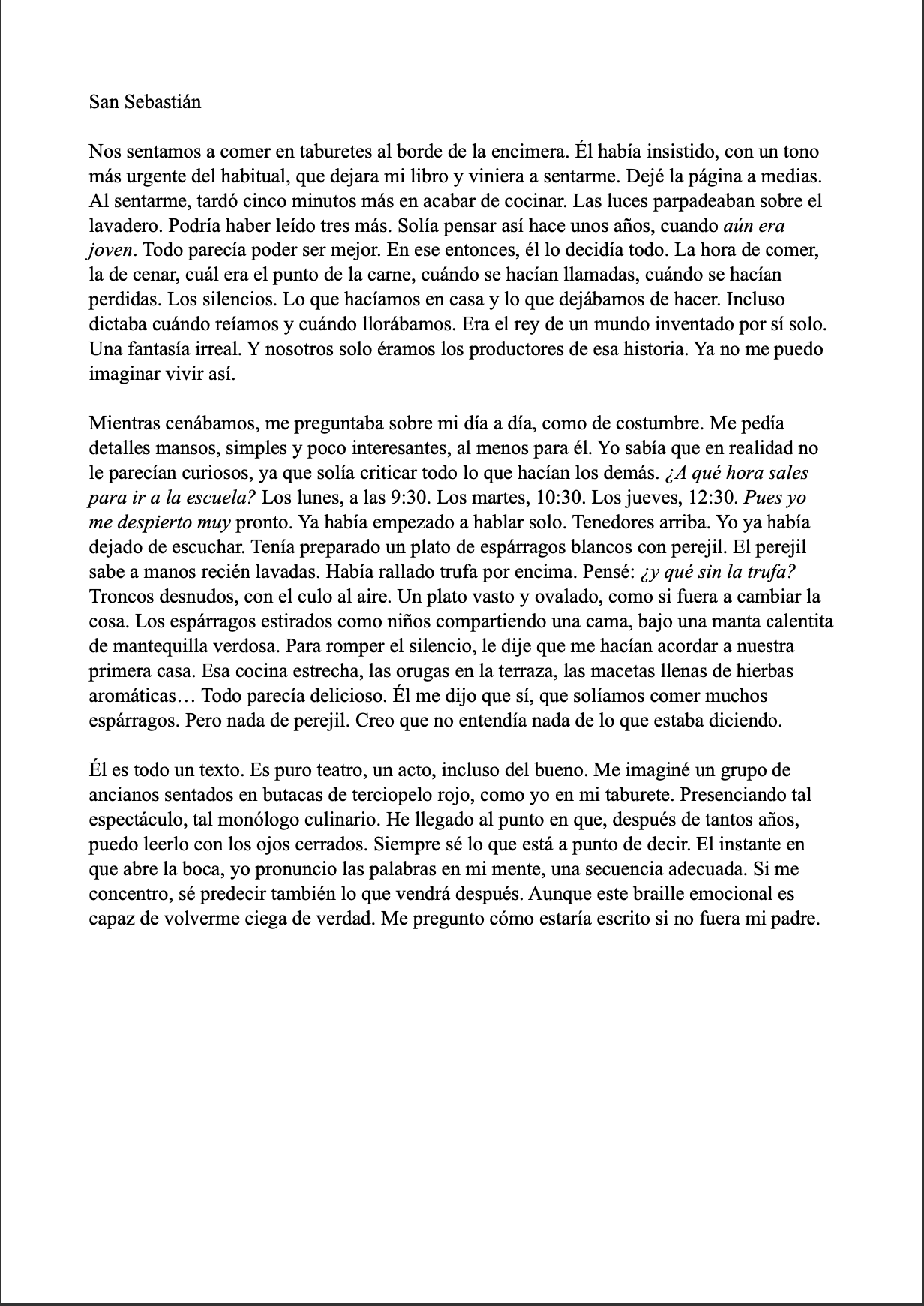 San Sebasti&aacute;n, 2025 (Spanish)