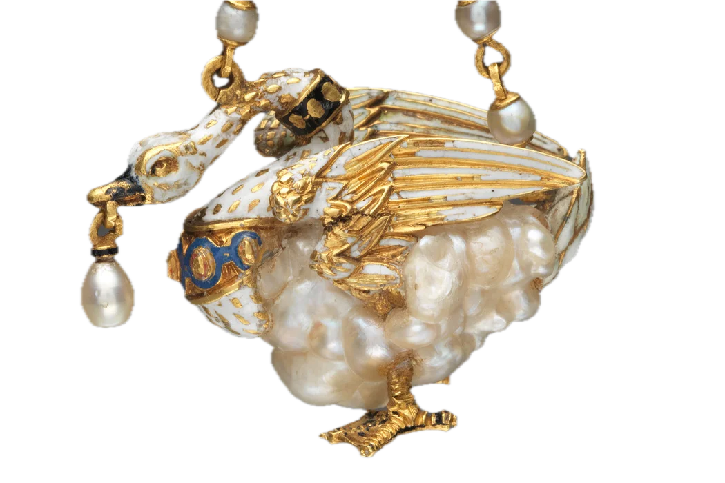 Pendant in the form of a swam, late 16th–early 17th century via The Met  - copie