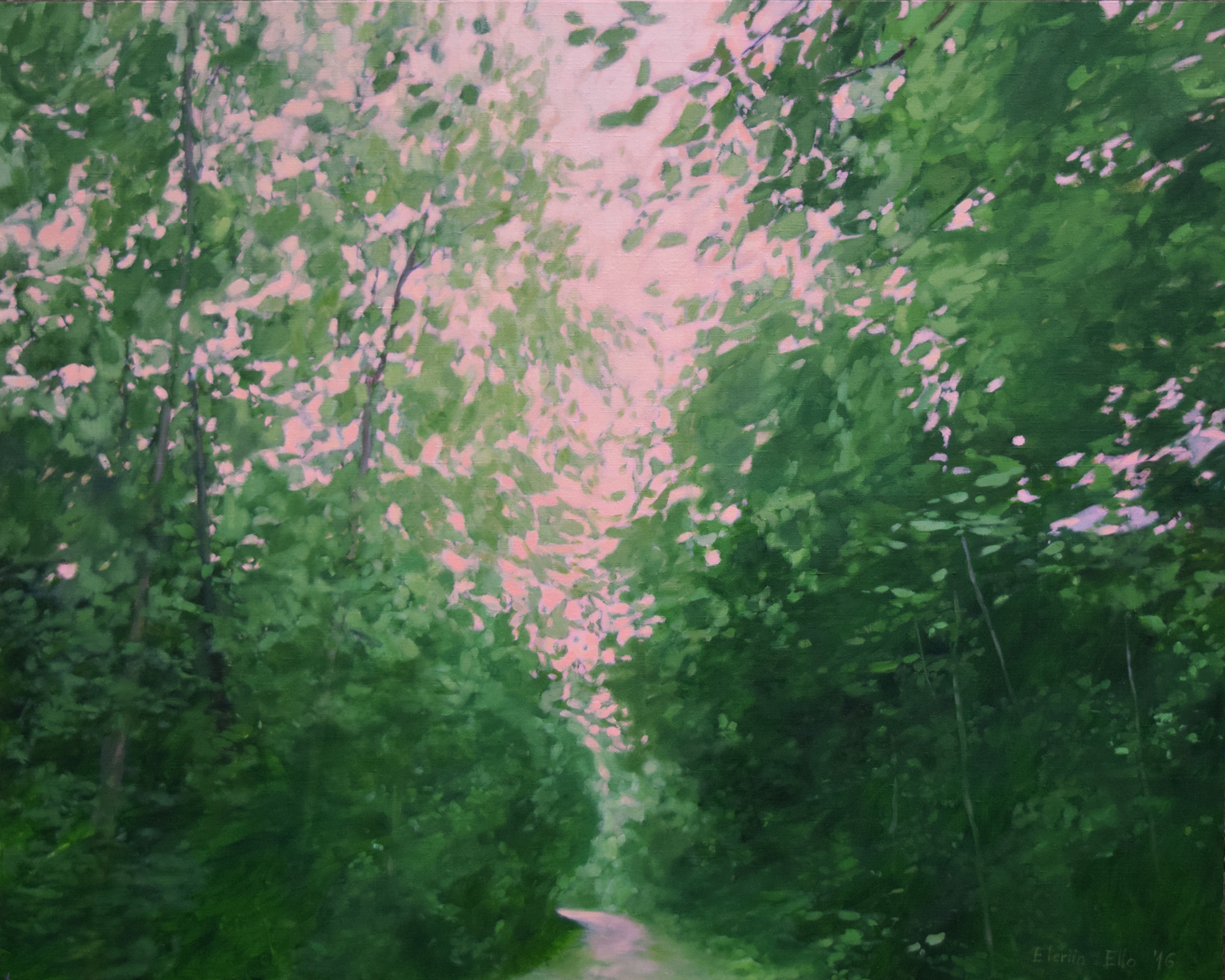 "Path to Greenery" / "Tee rohelusse"120 x 96 cm, oil on canvas, 2016