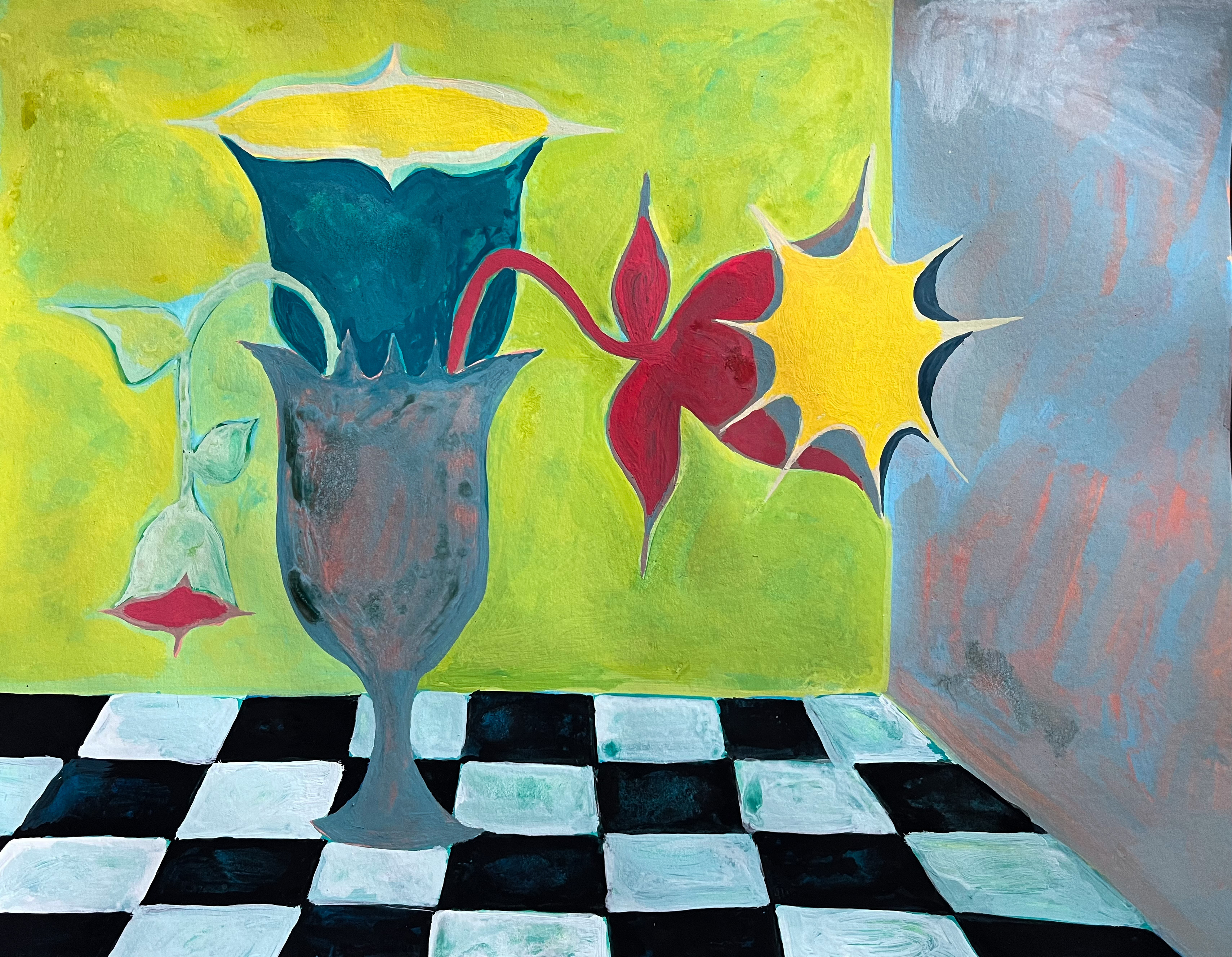 Echo Chamber No. 1 (2023), gouache on paper. 11x14 inches.