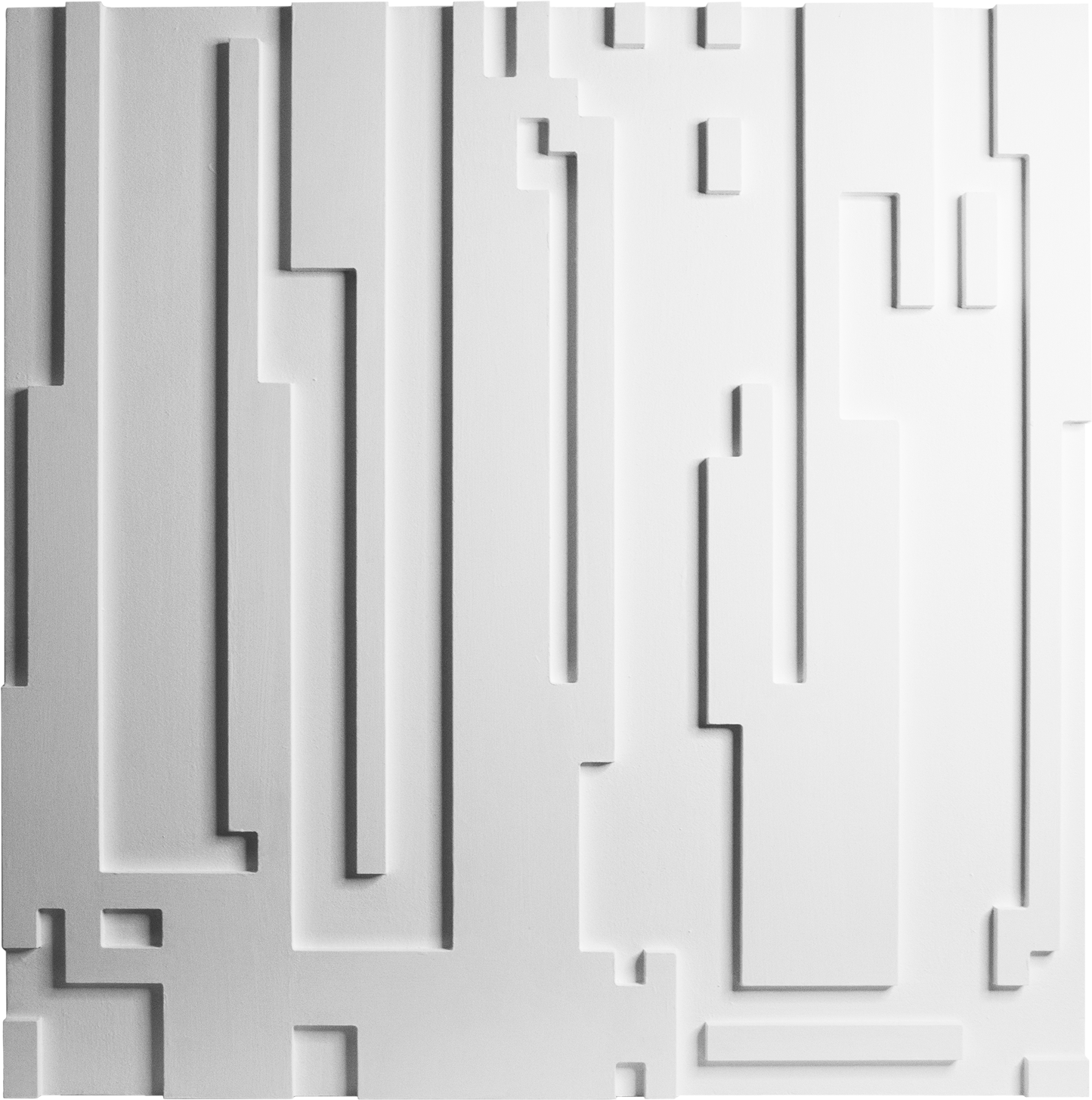 Monochrome Landscapes III. Titanium White 2 / Series of acrylic paintings on fibreboard 2020 / 70x70 cm