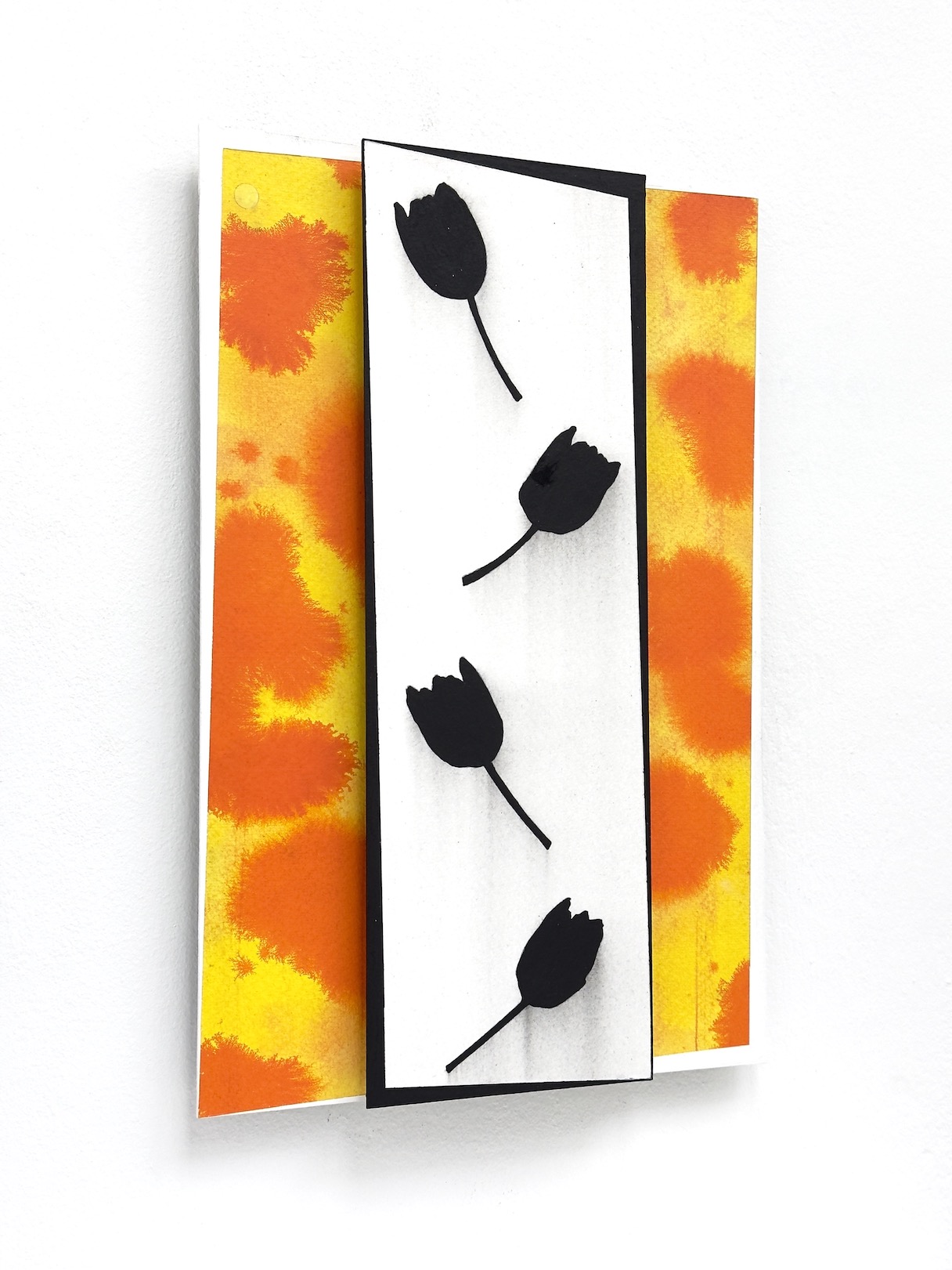 ‘When their identity is so close’, 2024, conté pencil and acrylic on paper/aluminium, 30 x 20 cm.