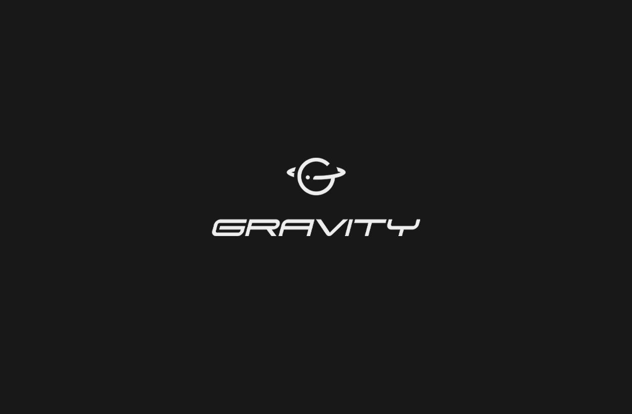 Logo and symbol design for Gravity Technologies, a luxury transportation app, NYC, 2019. Creative Direction: Mercer Project by Roy Nachum