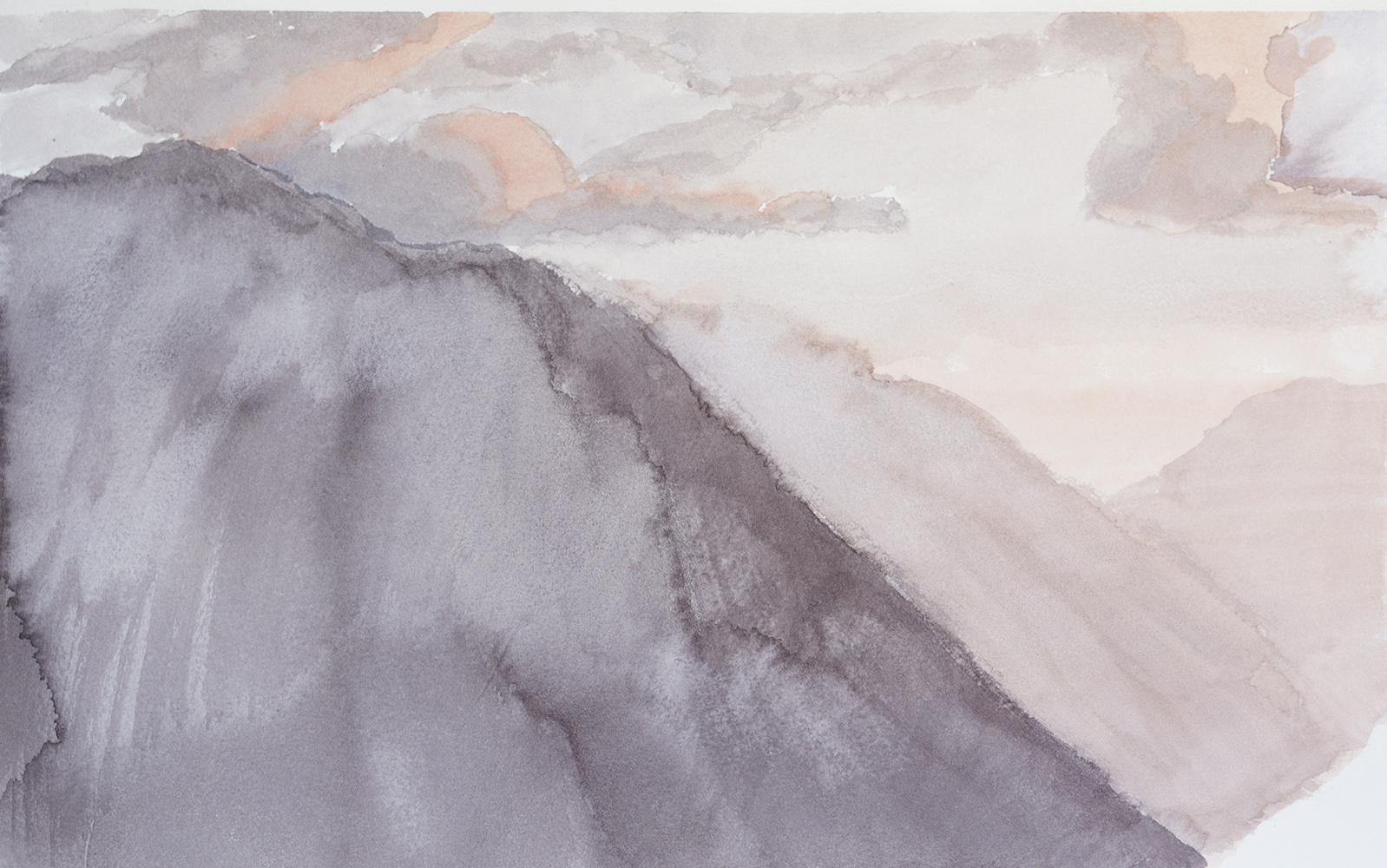 Massif, couchant (II)watercolour on paper23,5 x 38 cm, 2018