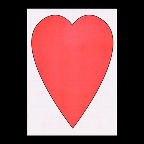 An A3 risograph print of a big HEART by eilis searson