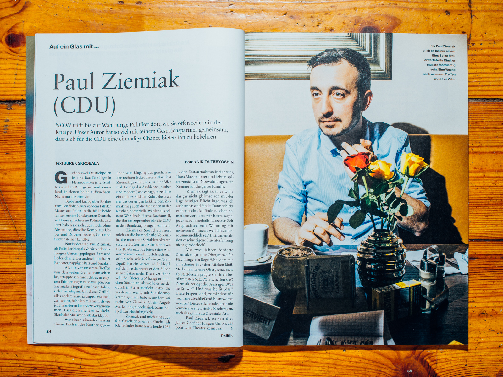 NEON / Portrait von CDU Politiker Paul Ziemiak, Juli 2017