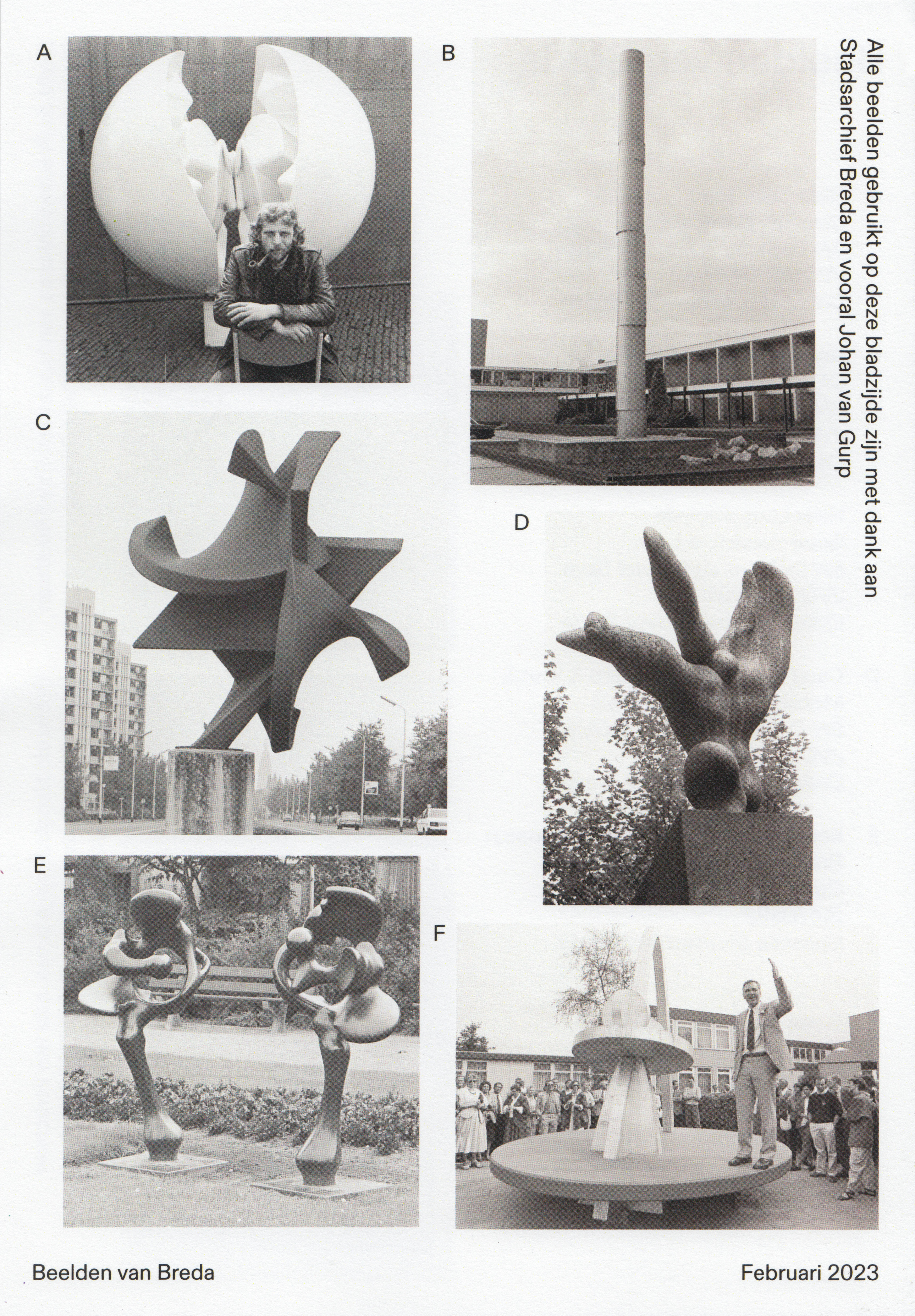 (2023) Small collage of my favorite statues scattered around Breda. Courtesy to Breda City Archive for the photos.