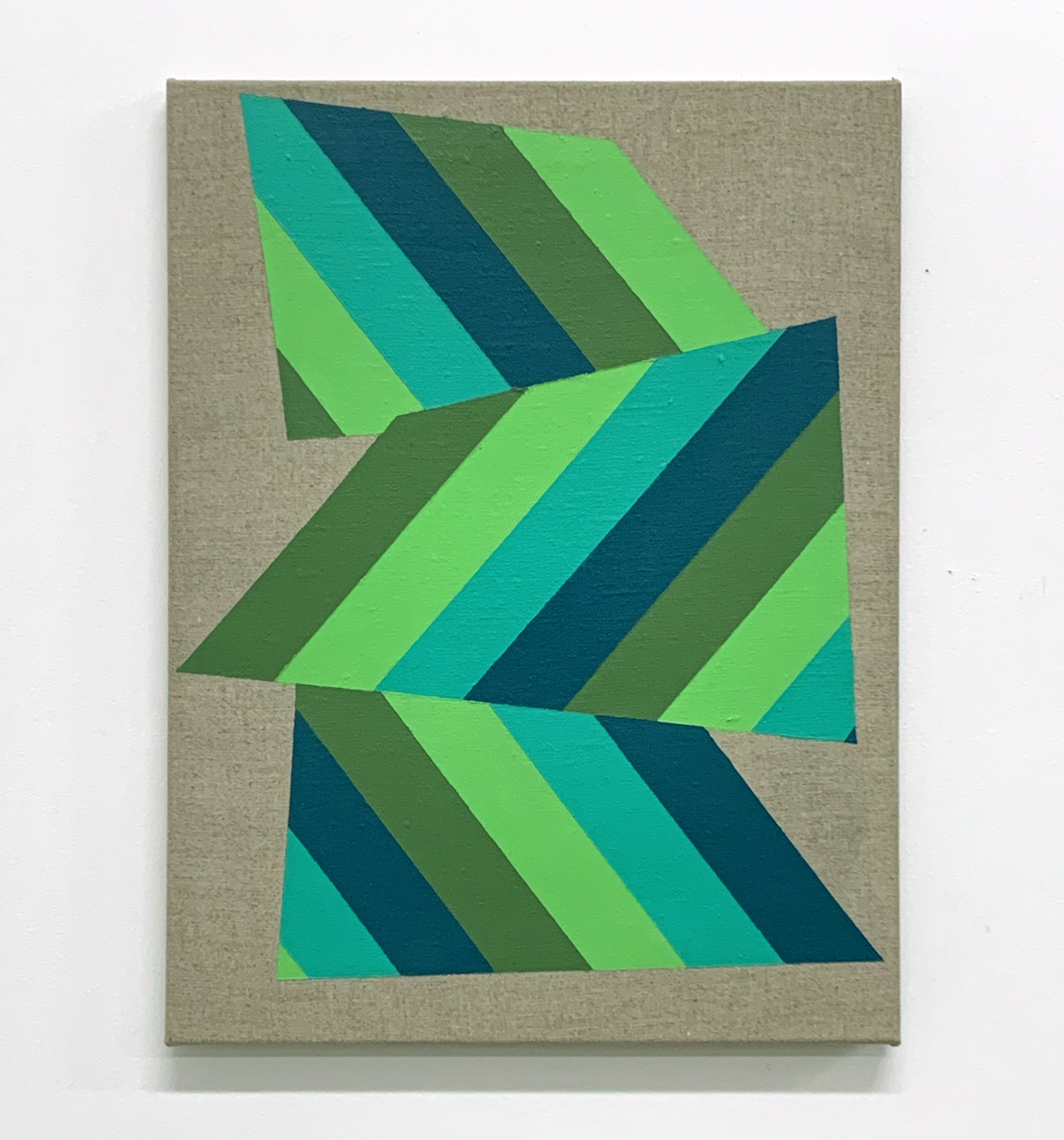 Lineae LXIII, 40cm x 30cm, acrylic on linen, 2021 - £200 (previously £350)