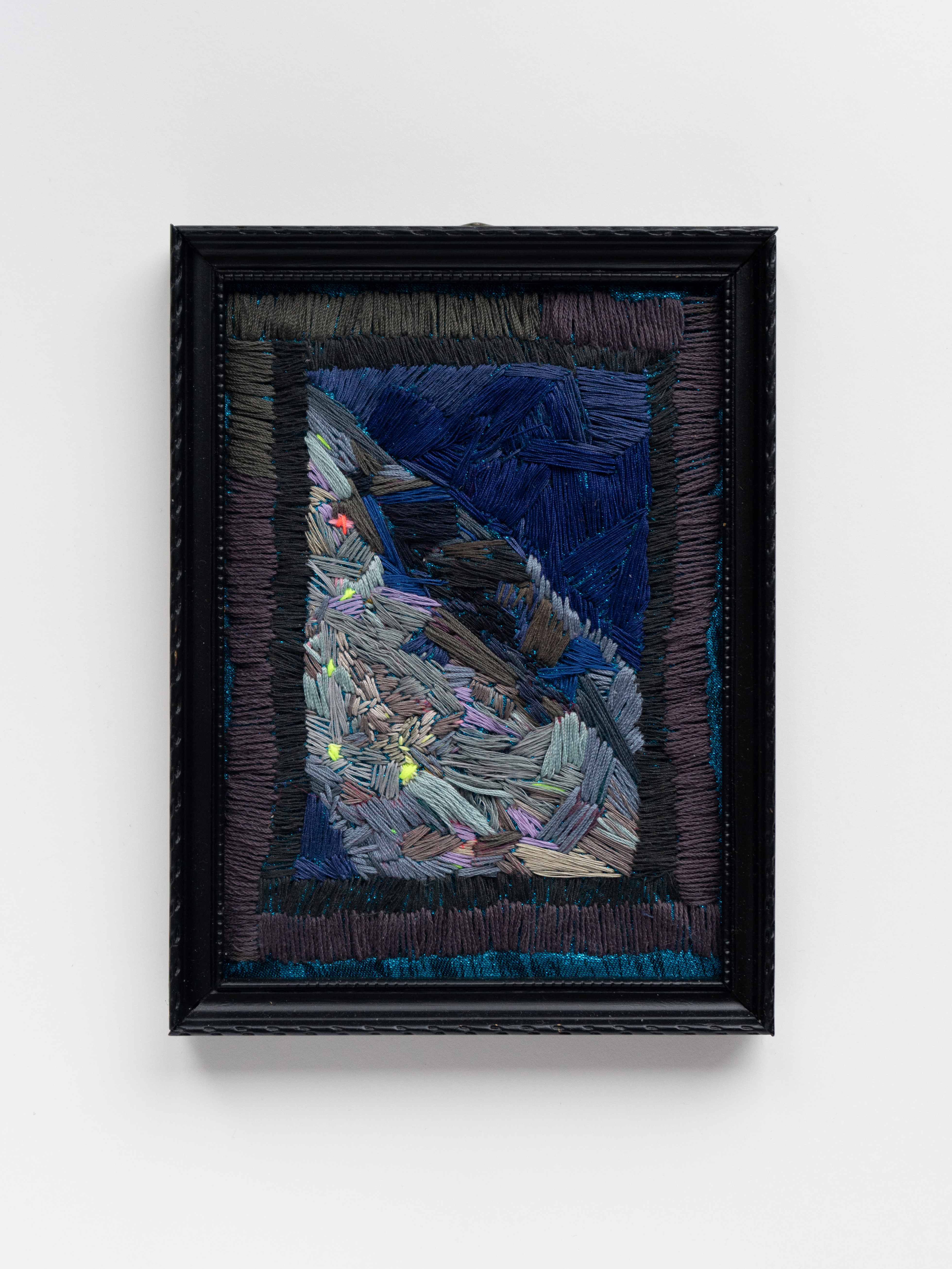 The stick / 20 × 14,5 cm / brocade embroidery / renowned frame   