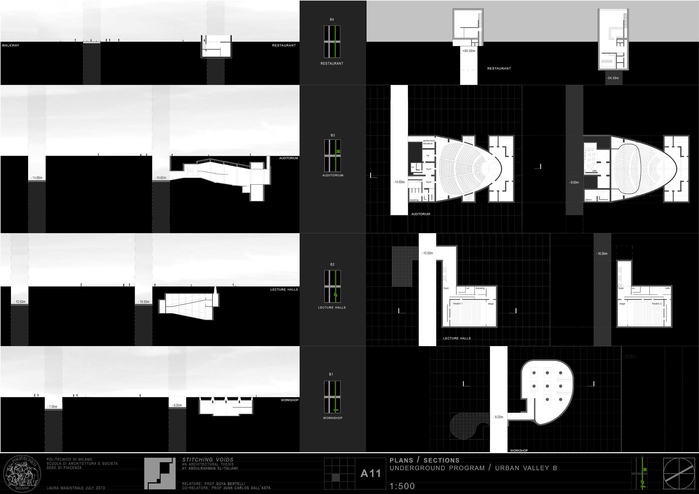 Cultural Centre Complex Spaces 1:500