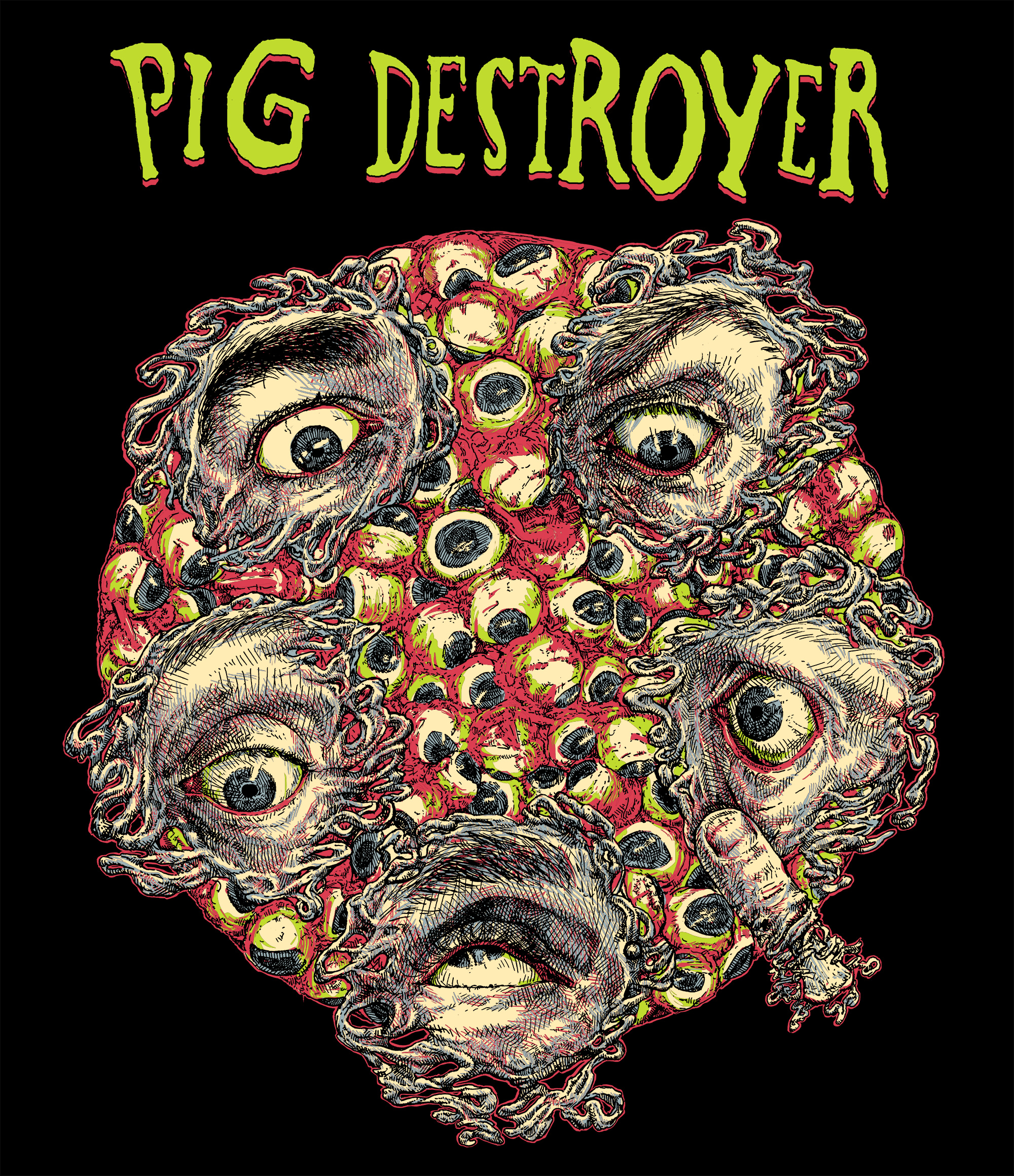 T-shirt for grindcore/metal band Pig Destroyer. Not currently available.