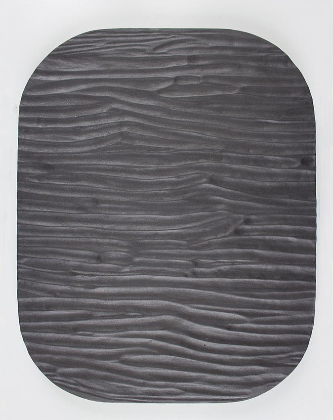  Fluidity Carves Thought  Graphite and ceasin on a carved wood panel  50 x 35 cm  2016