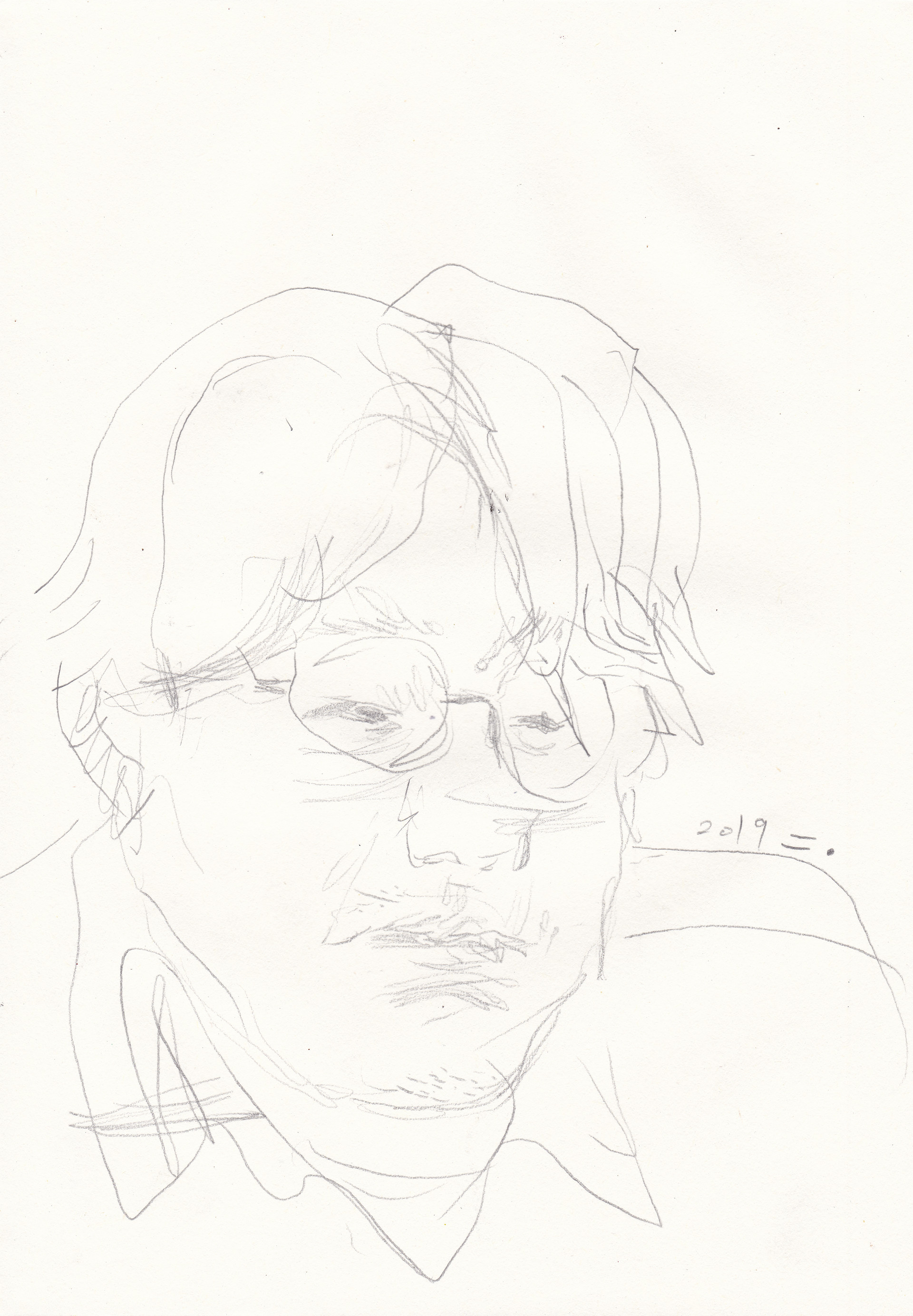 알다가도 모를 사내 2, 2019, pencil on paper, 27.9*21(cm)