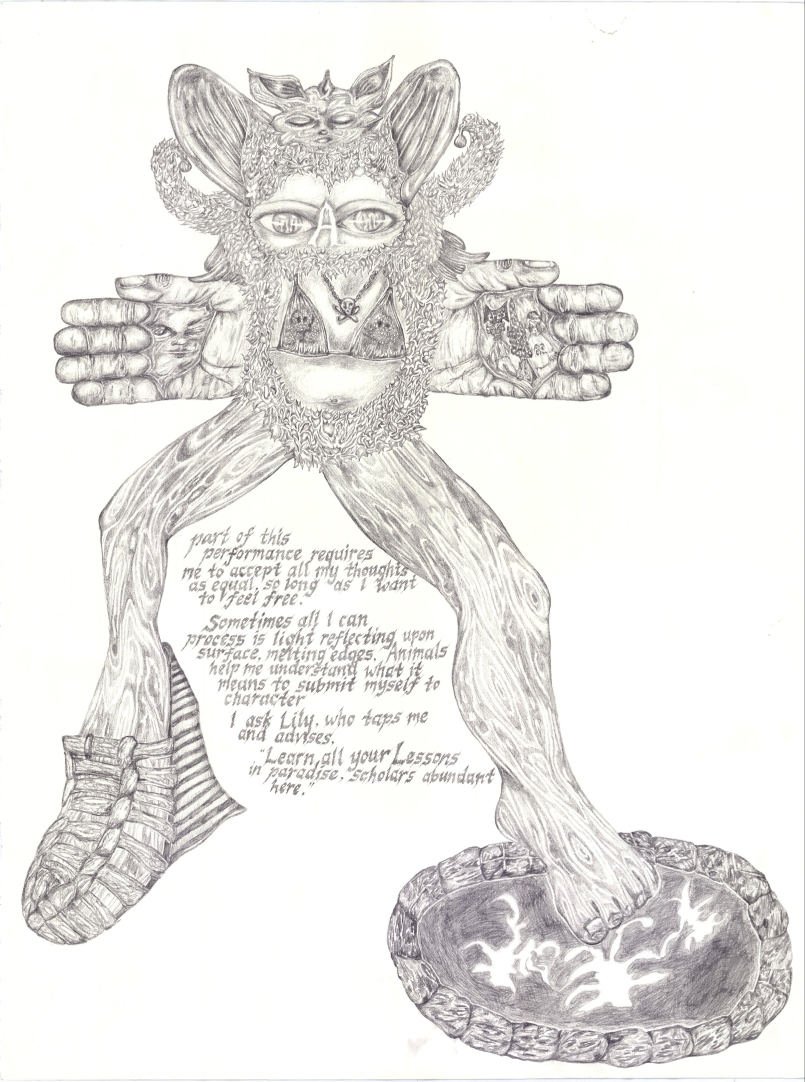 Jacquie Meng Character Study 2024 Collaboration with Chi Tran - Graphite on Stonehedge 250 gsm 59 x 84 cm paper size, Image COTA