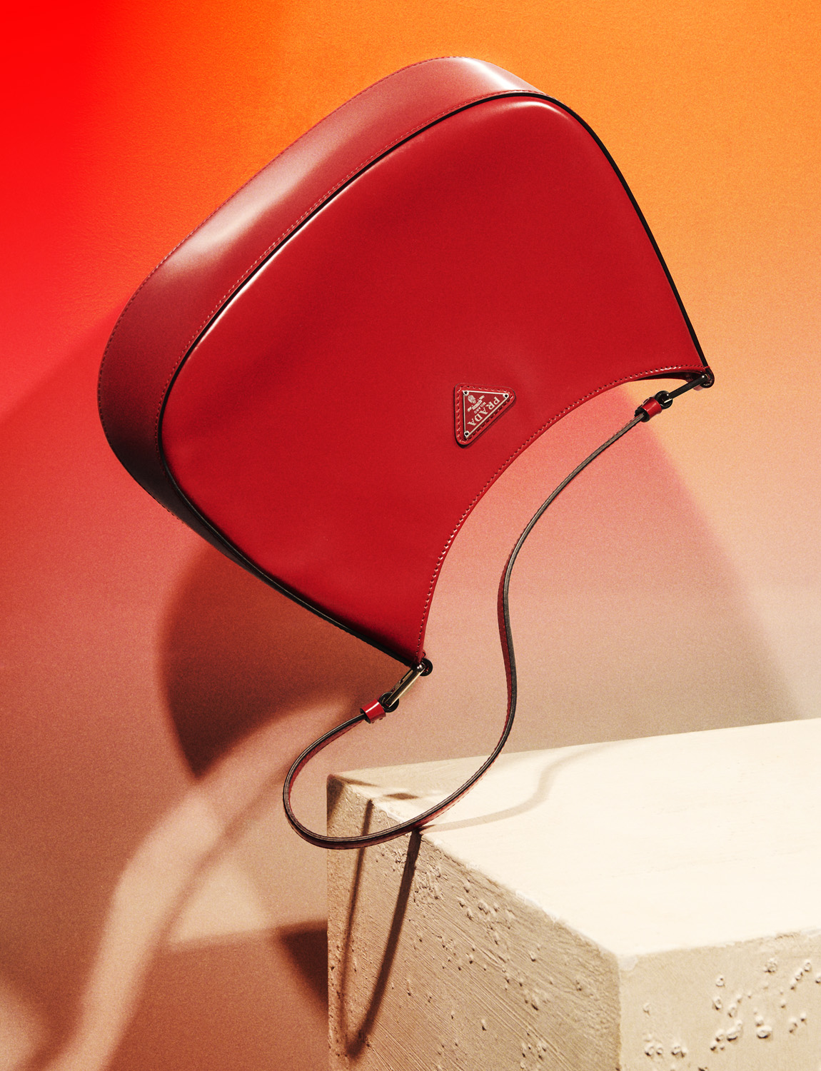Still Life Photographer Martin Vallin captures the sophisticated design of a Prada Bag for Plaza Magazine