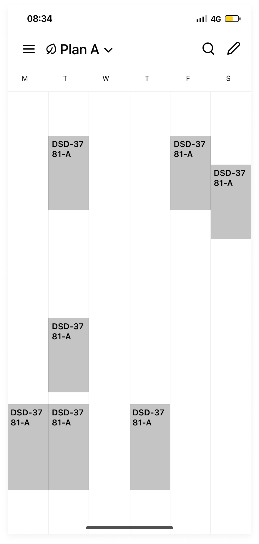 6 day week view