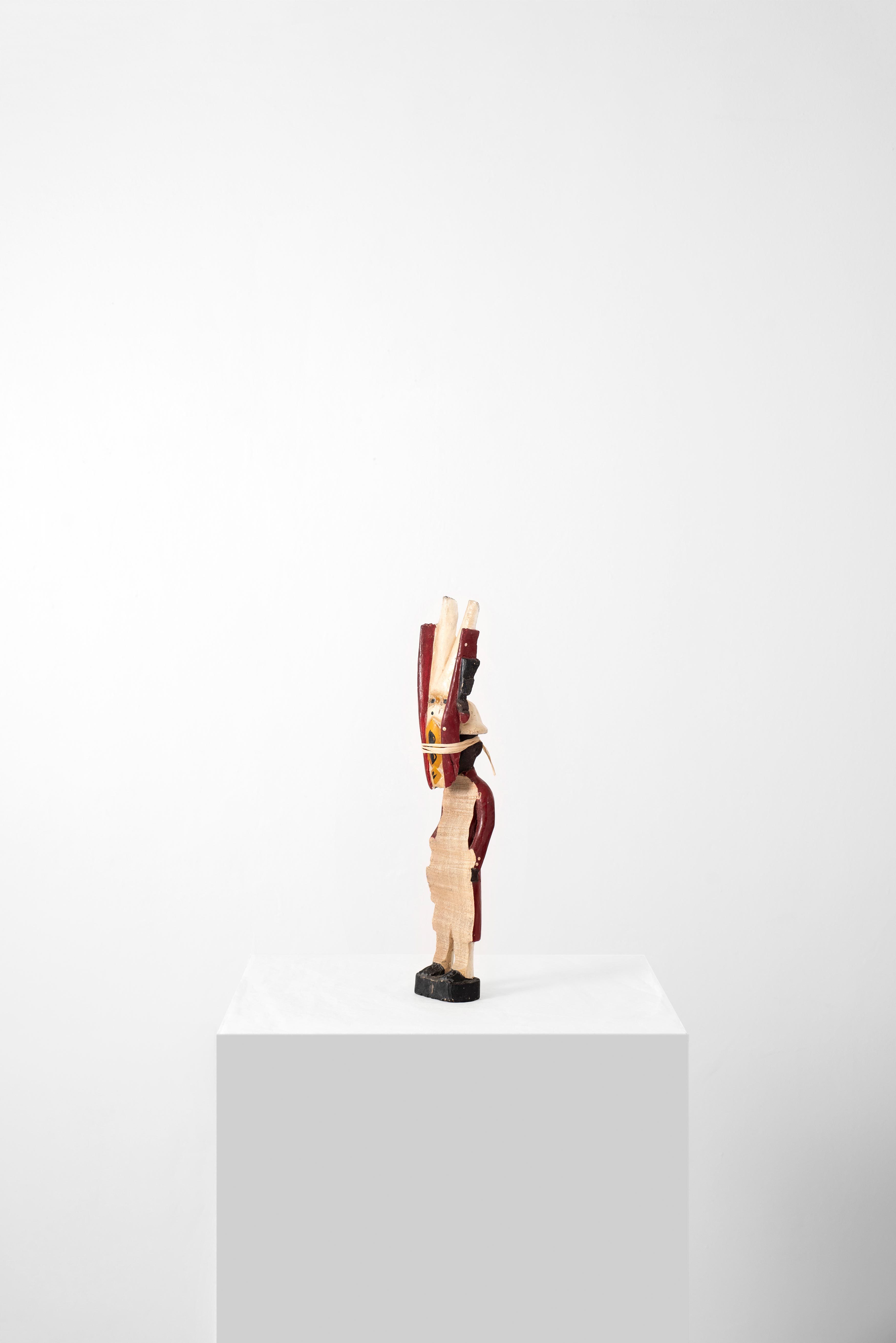 Red and white man, 2017, Painted wood, 40.5 × 4 × 7.5 cm