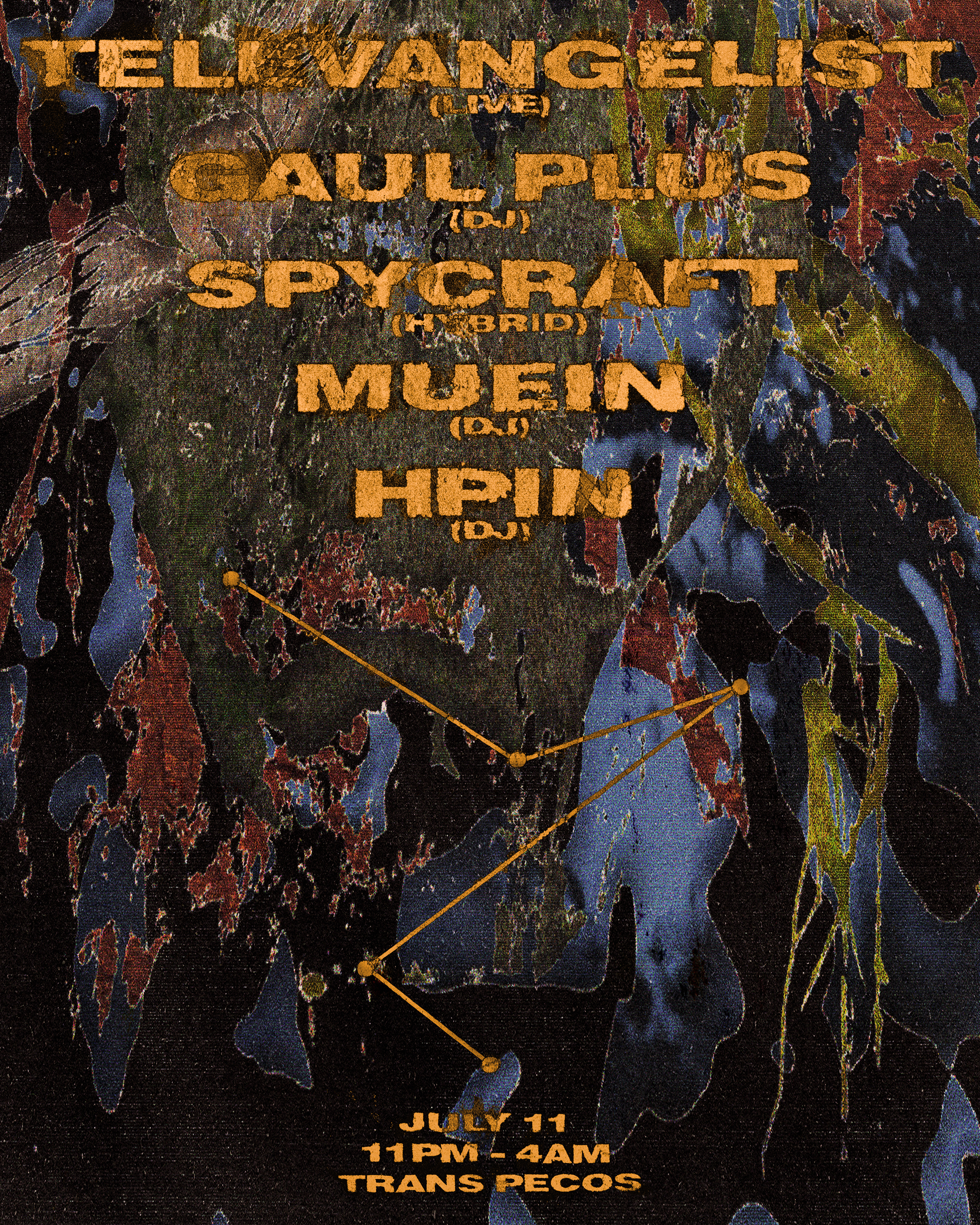 Live at Trans Pecos (2025) for Televeangelist, Gaul Plus, Spycraft, Muein, & HPIN poster