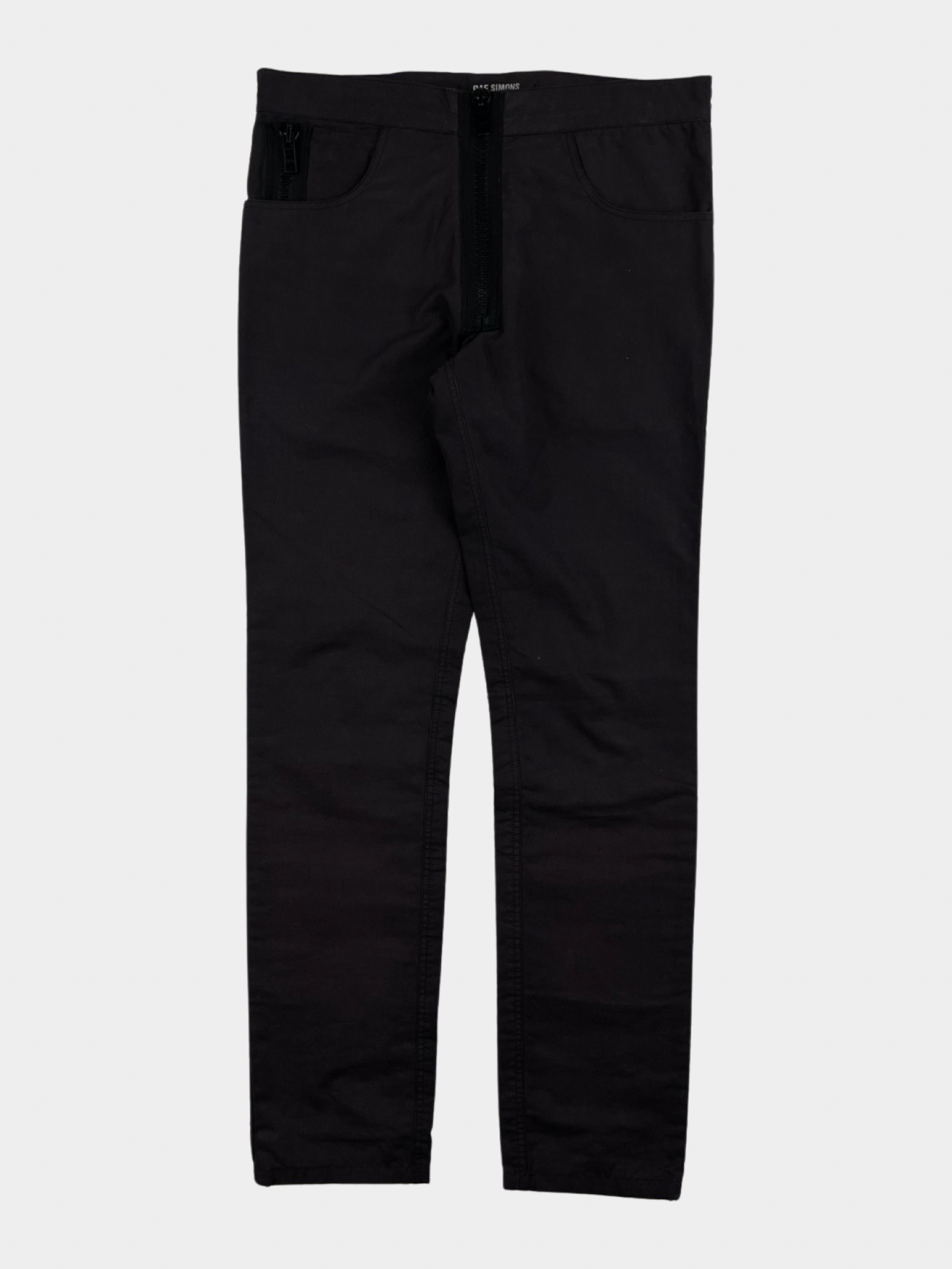 RAF SIMONS Inversed Zip Oiled PantsAW2004 “Waves” - ARCHIVED