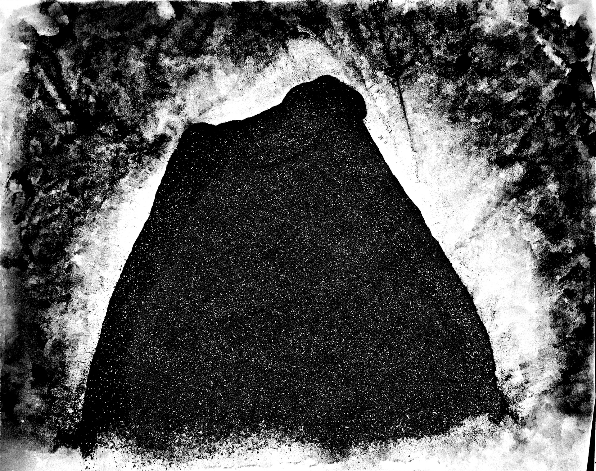 Mixed Media studio process, coalfield artwork, 2020, Digital Print