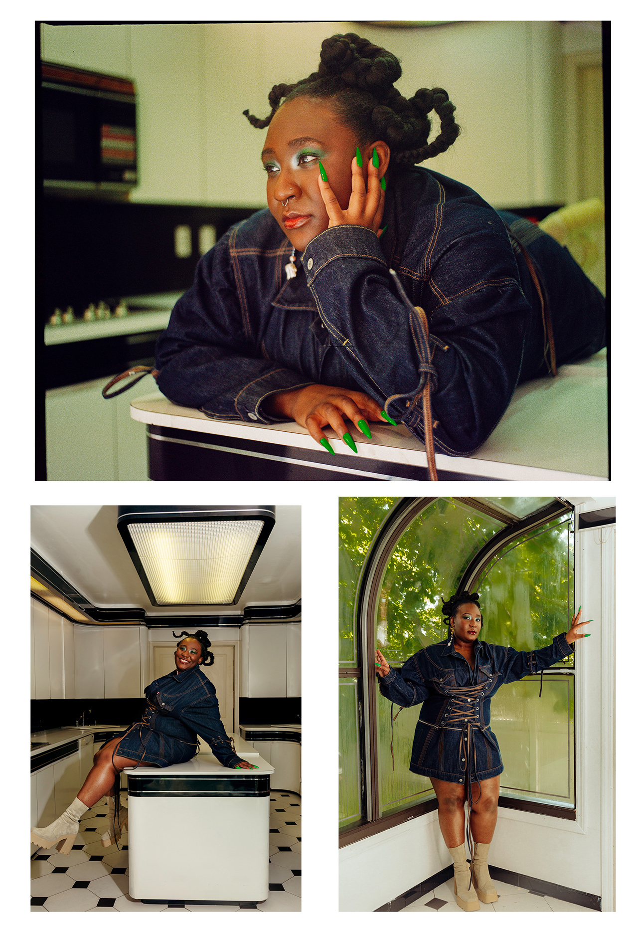 Xmiramira Good Game Feature; Amira Virgil aka Xmiramira of the Noir Network; Photographed by Olivia Joan; Photo Asst by Jack Casto; Styled by Isaiah Dorty; Styling Asst by Iyanla Mosley; Make up by Mollie Gloss for Opus Beauty; Hair by Karla Serrano for Saint Luke Artists; Nails by Sarah Nguyen for Blonde and Co. Co-Produced with Kelsey Bennett.