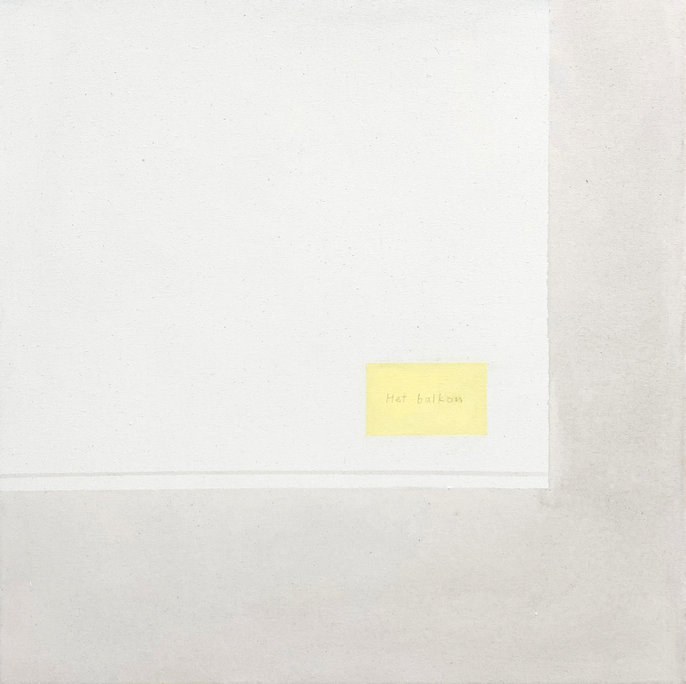 The Balcony, Gouache, acrylic on canvas, 50x50cm, 2023