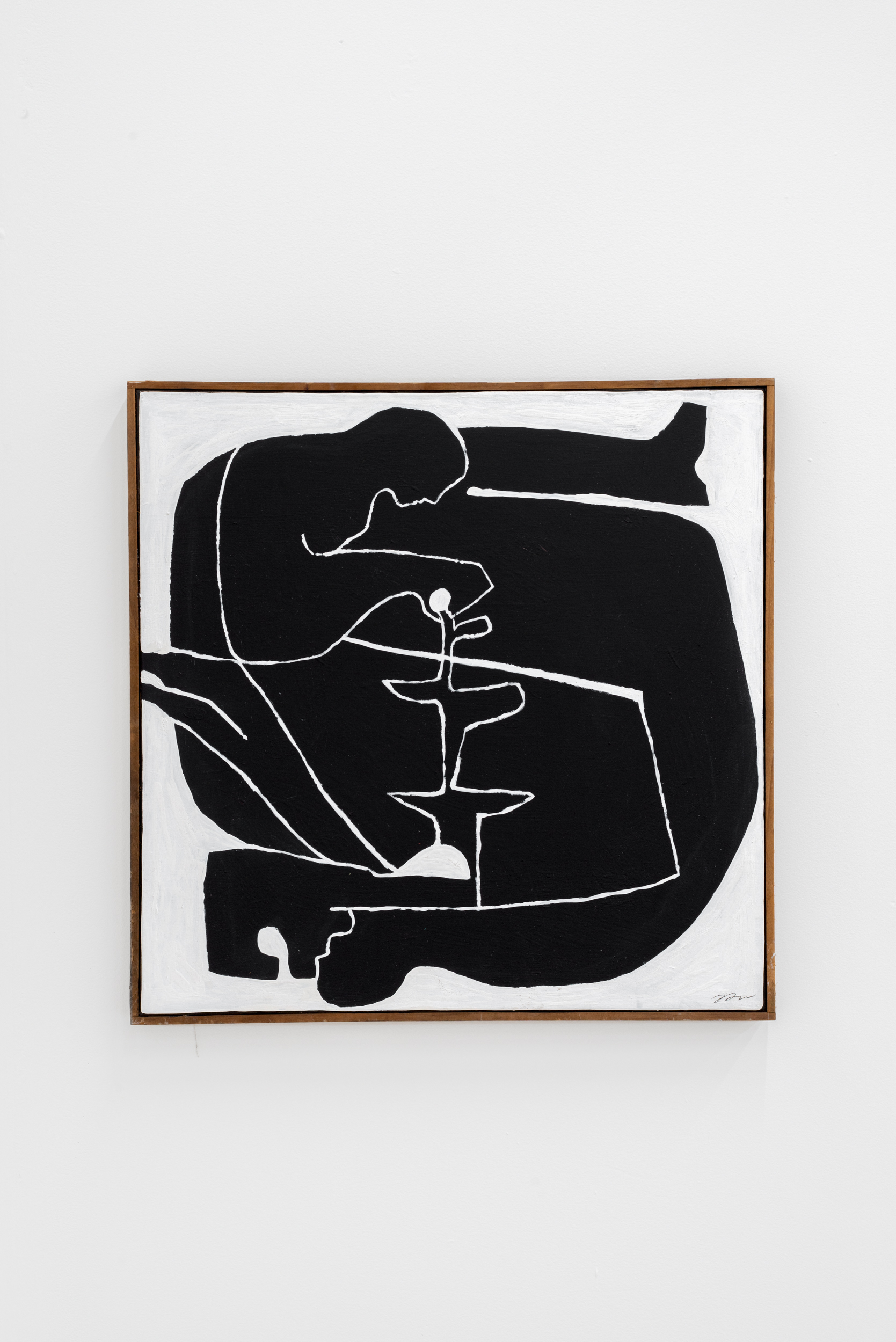 Janine Dunn, Circle, 2024, 24.75” x 24.75” / 63cm x 63cm. Acrylic paint on canvas, Cedar frame.