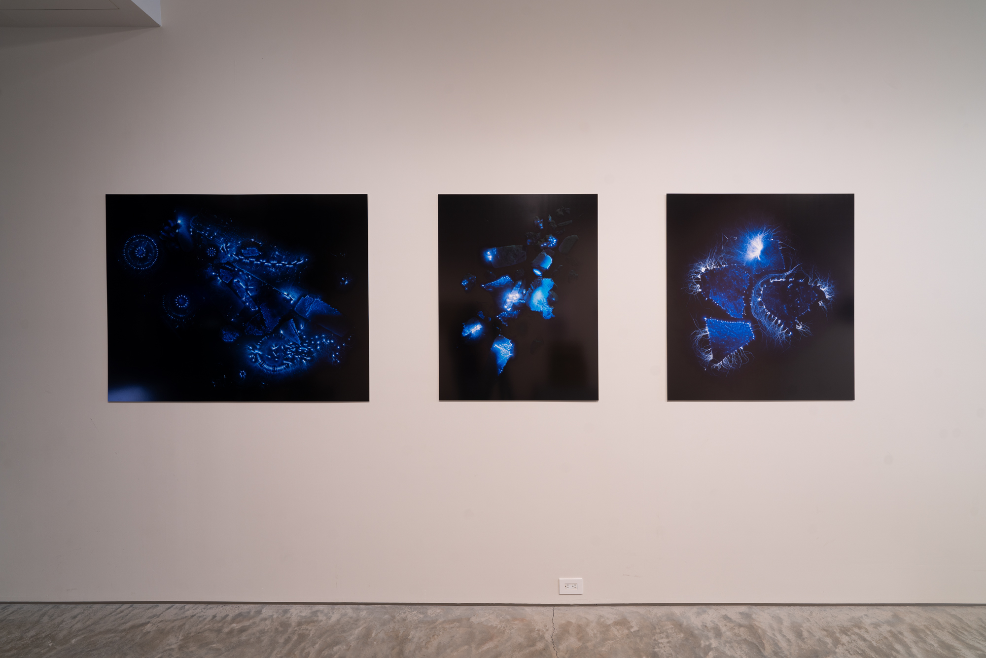 Marjolijn Dijkman, "Depth of Discharge #1, #2, #4", 2021. Image by Rob Ventura.