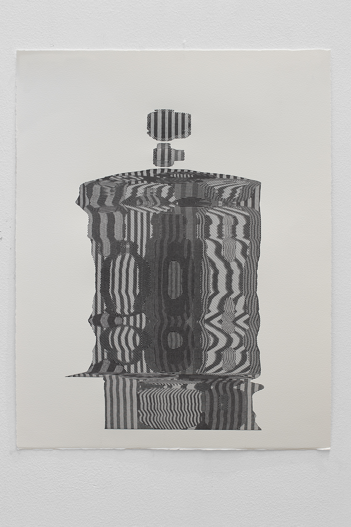 Decanter (whisky), 2020, polymer plate letterpress, 18 x 14 inches, (edition of 15)