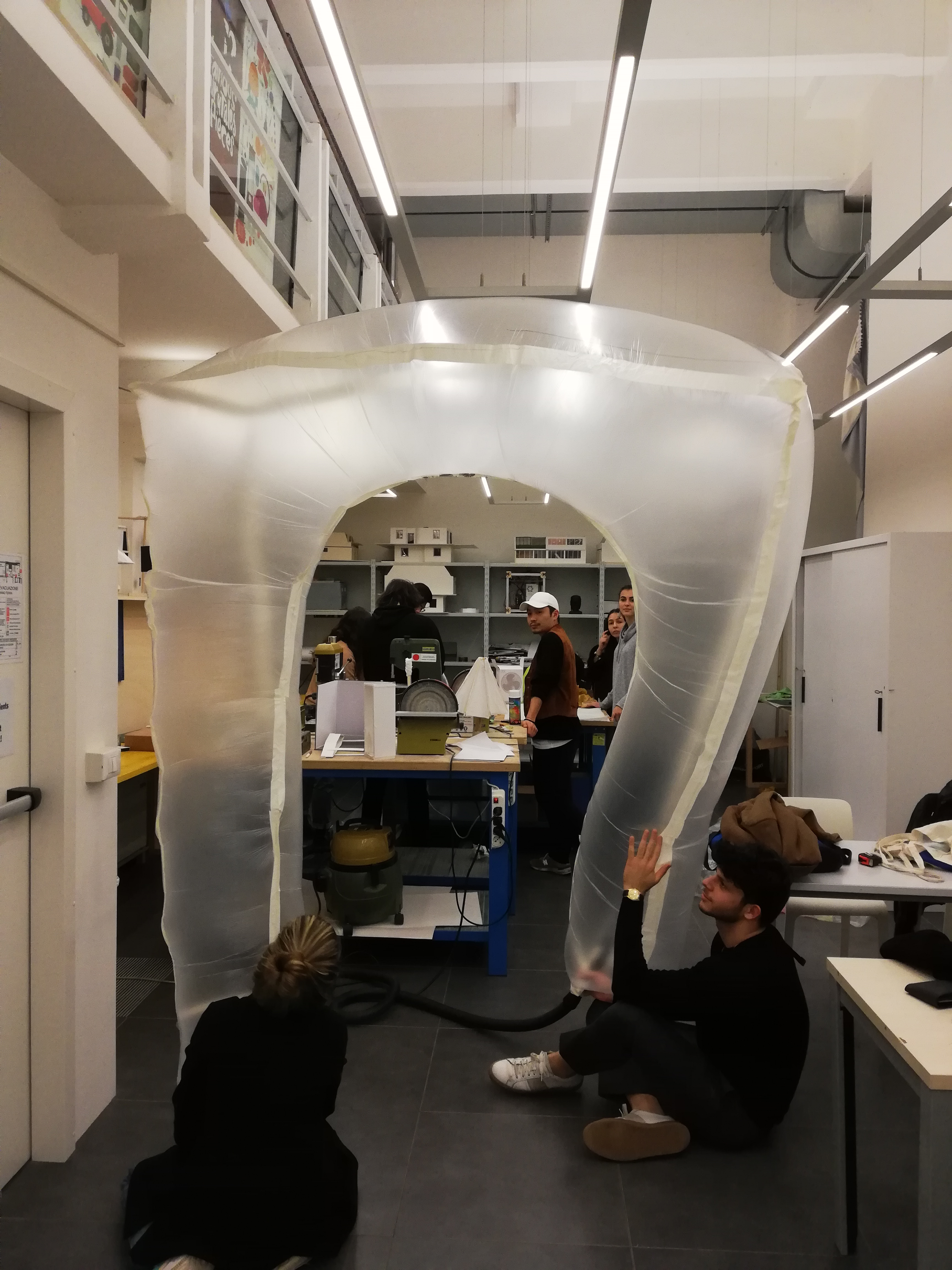 Inflated door