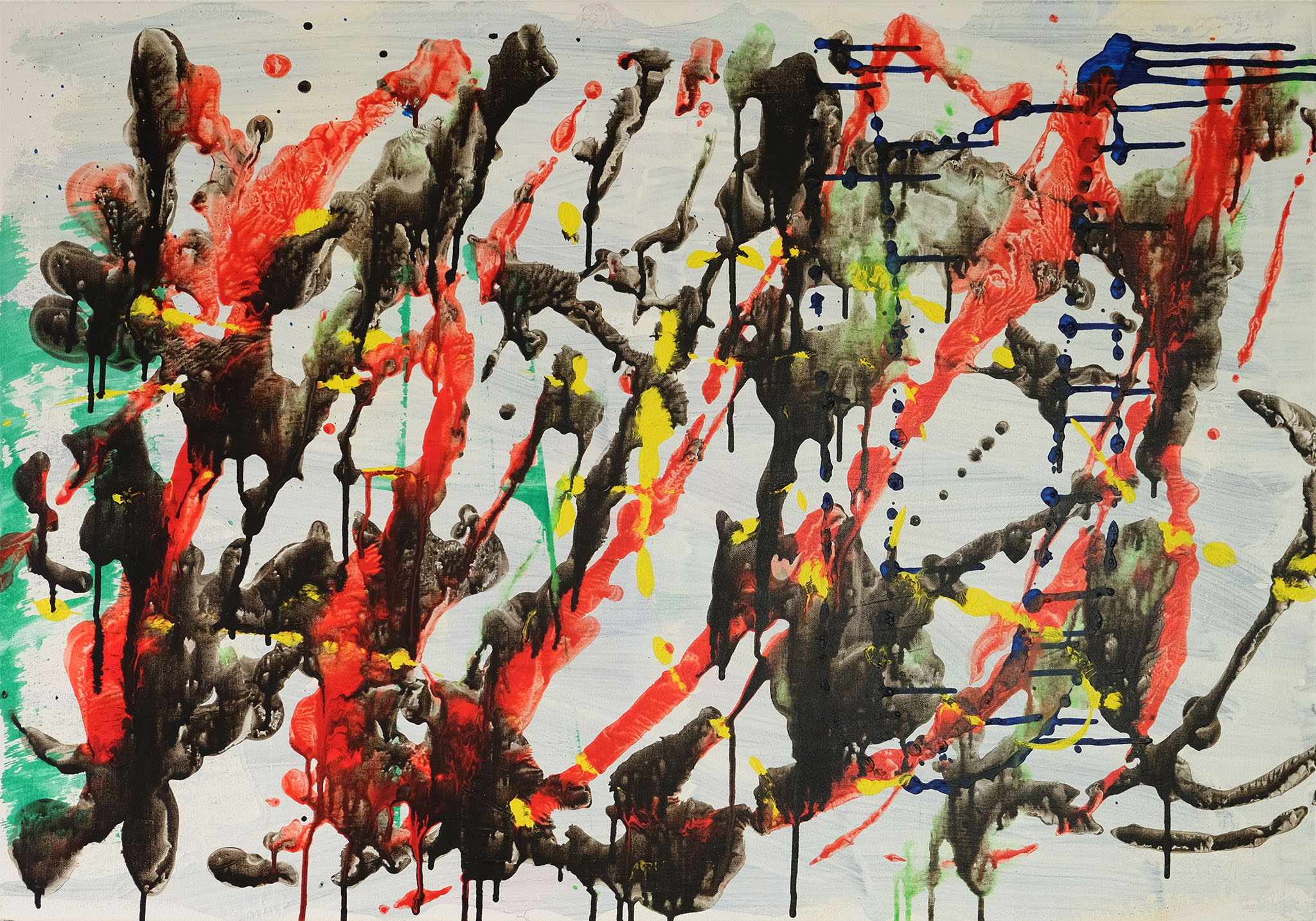 o.T.  Acryl, Bleistift auf Papier, 70 x 90 cm