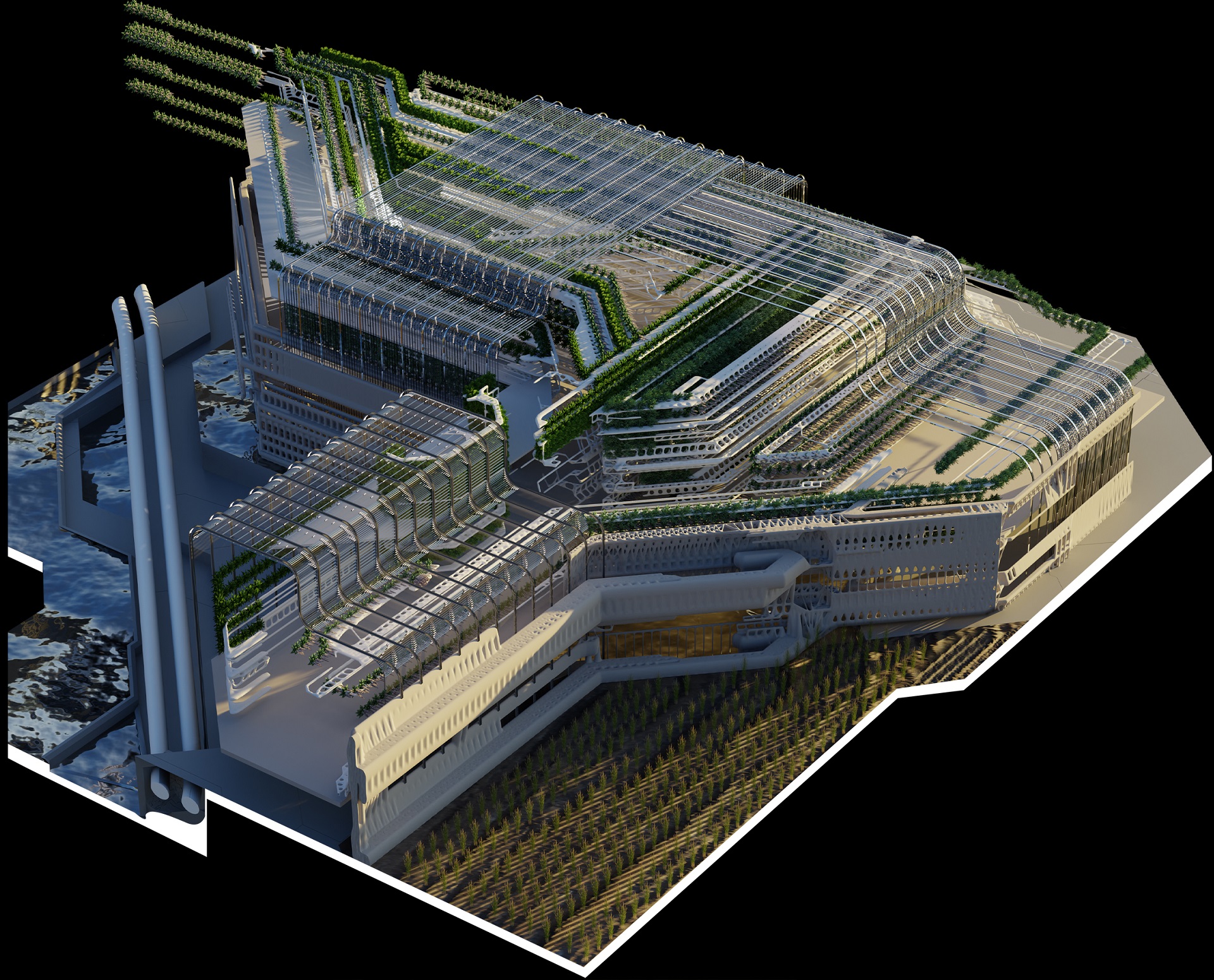 Hydroponic Unit Axonometric